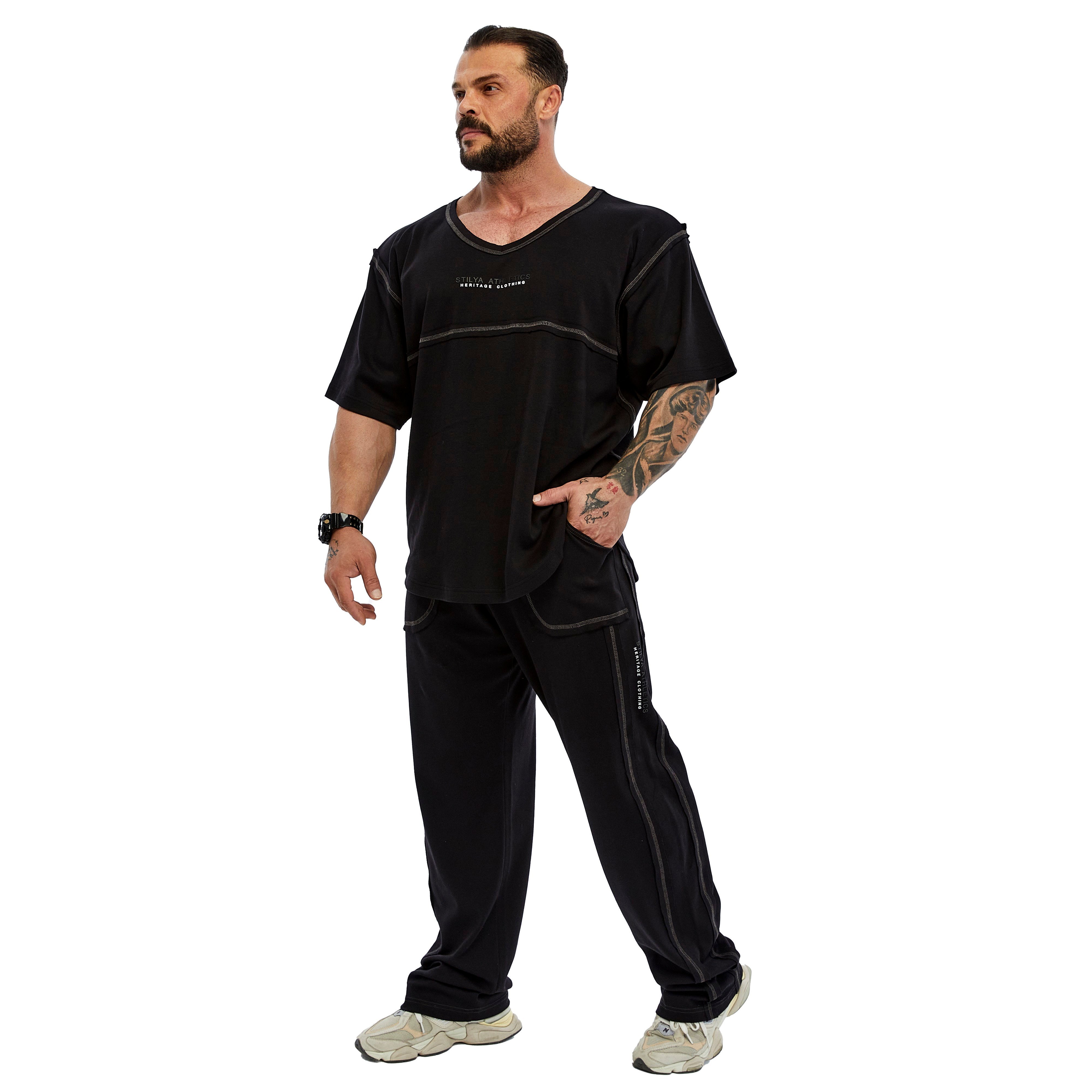 Men's Oversize Open V-neck T-shrit