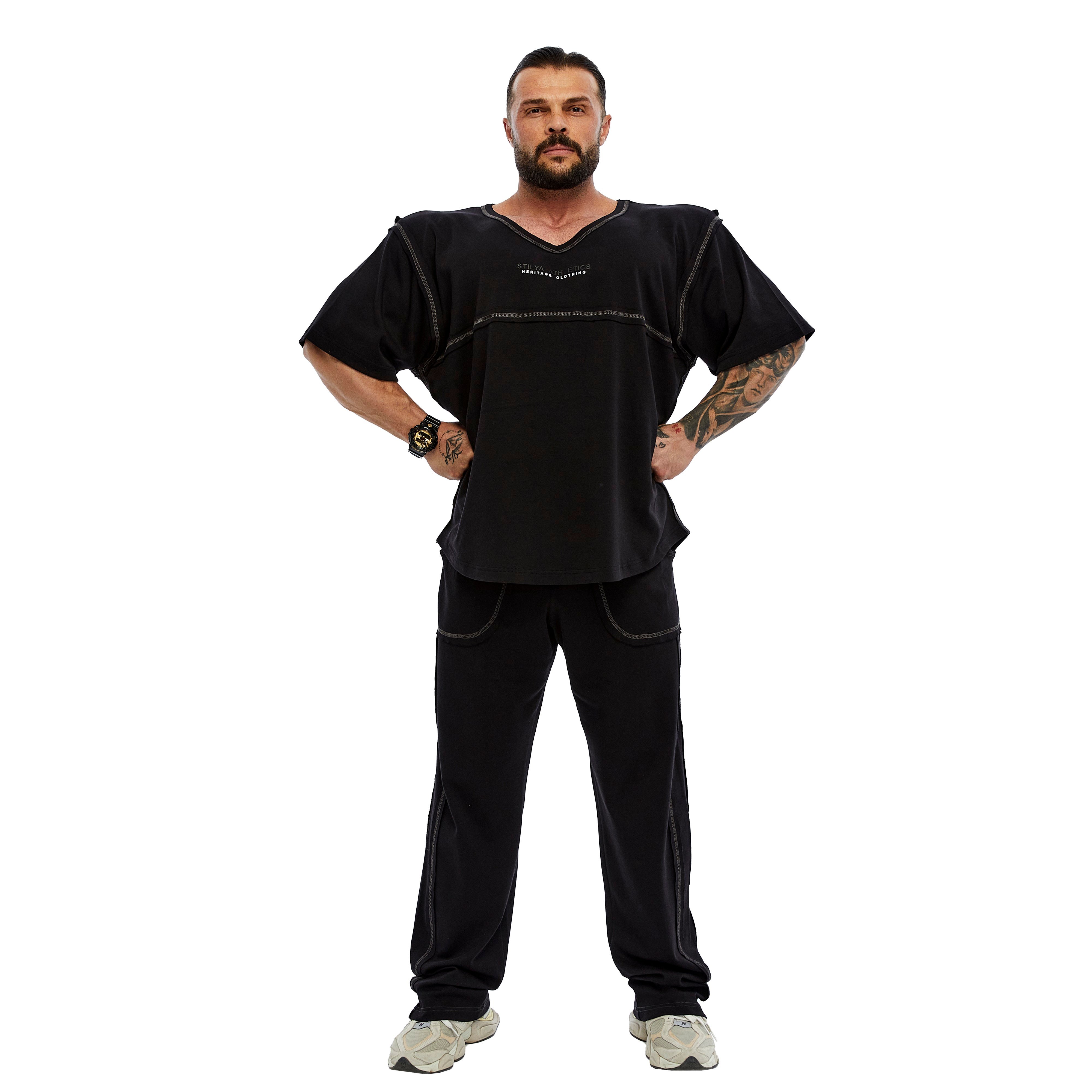 Men's Oversize Open V-neck T-shrit