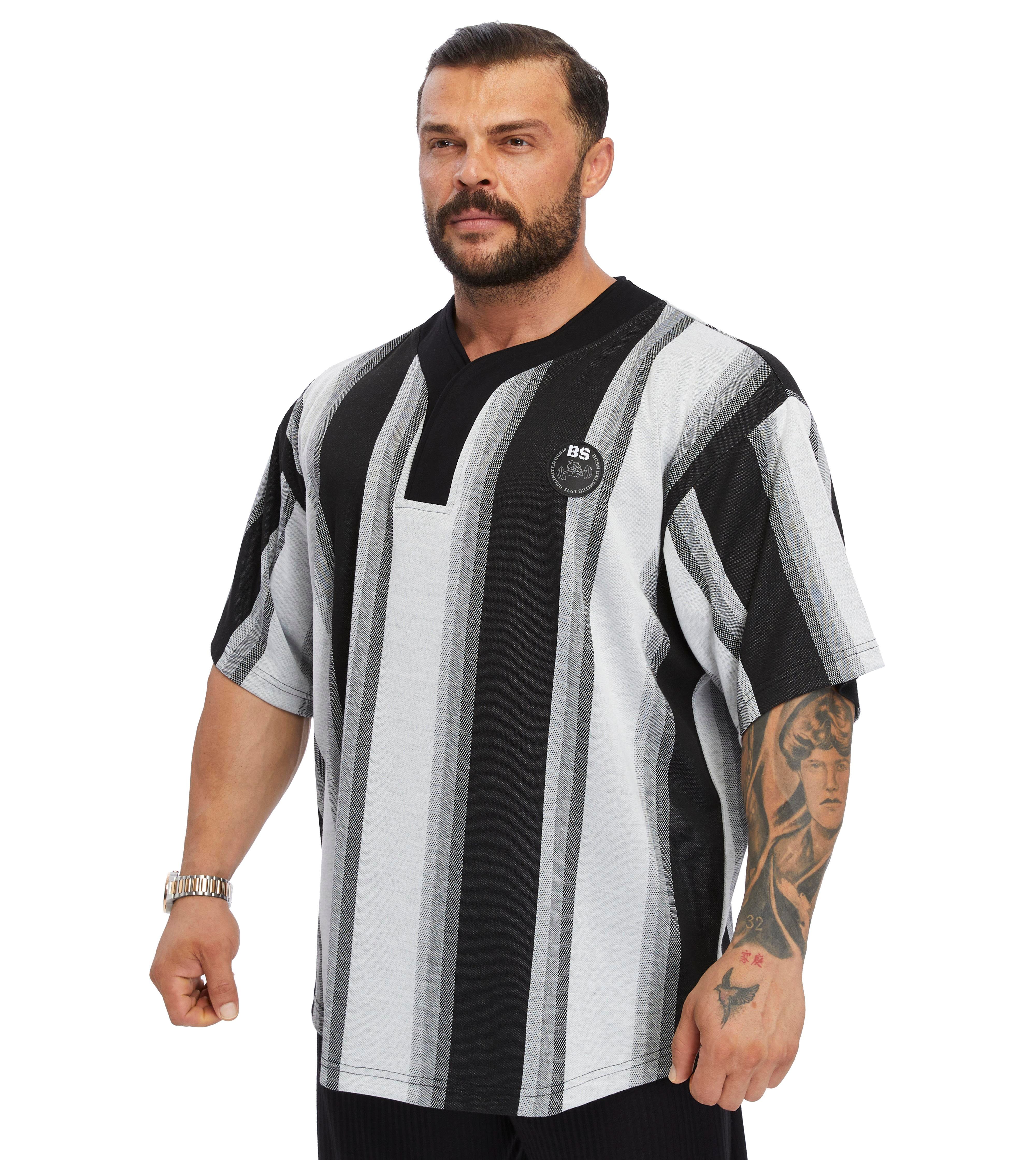 Men's Oversize Striped Rag Top Oldschool T-shirt