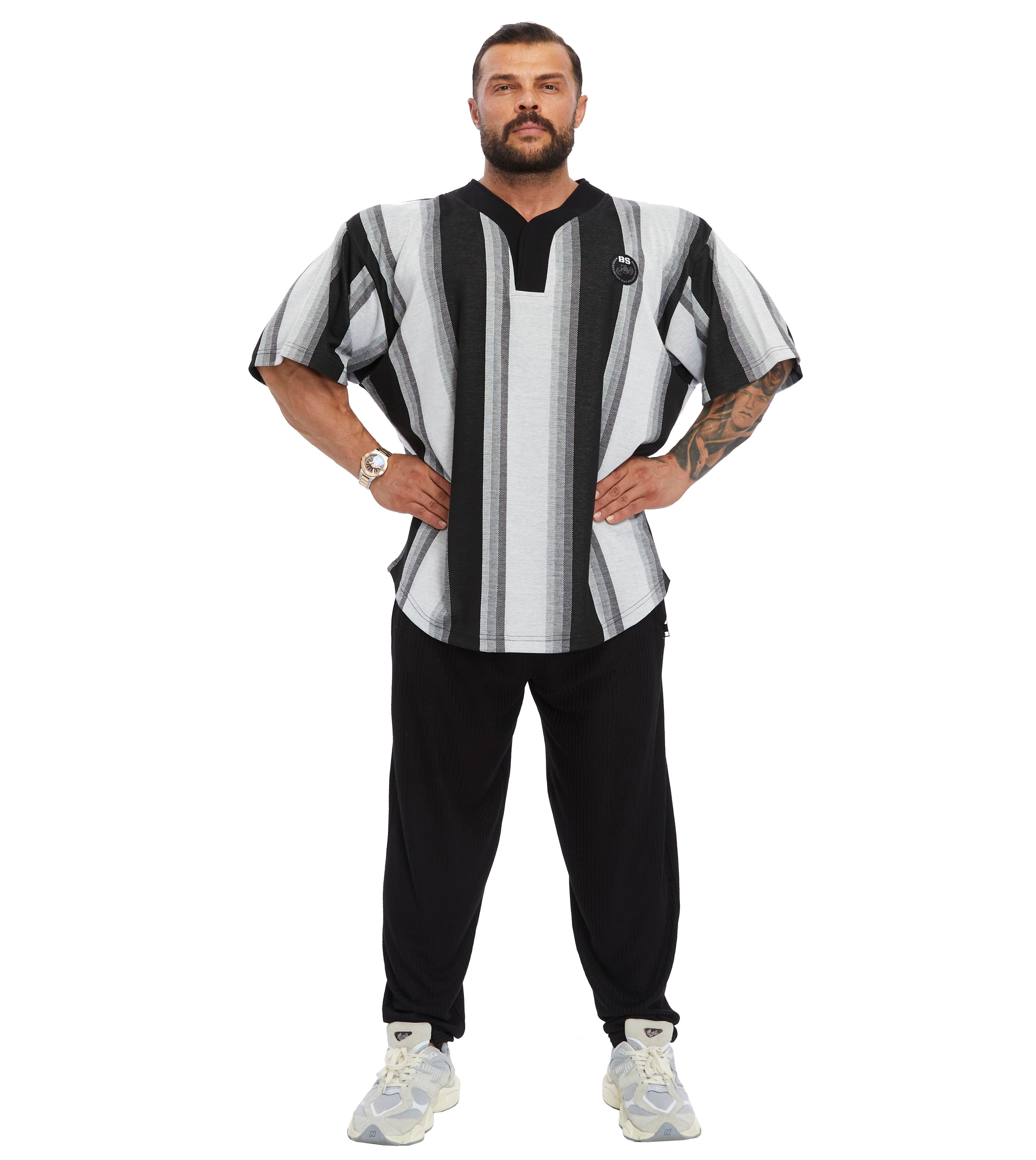 Men's Oversize Striped Rag Top Oldschool T-shirt