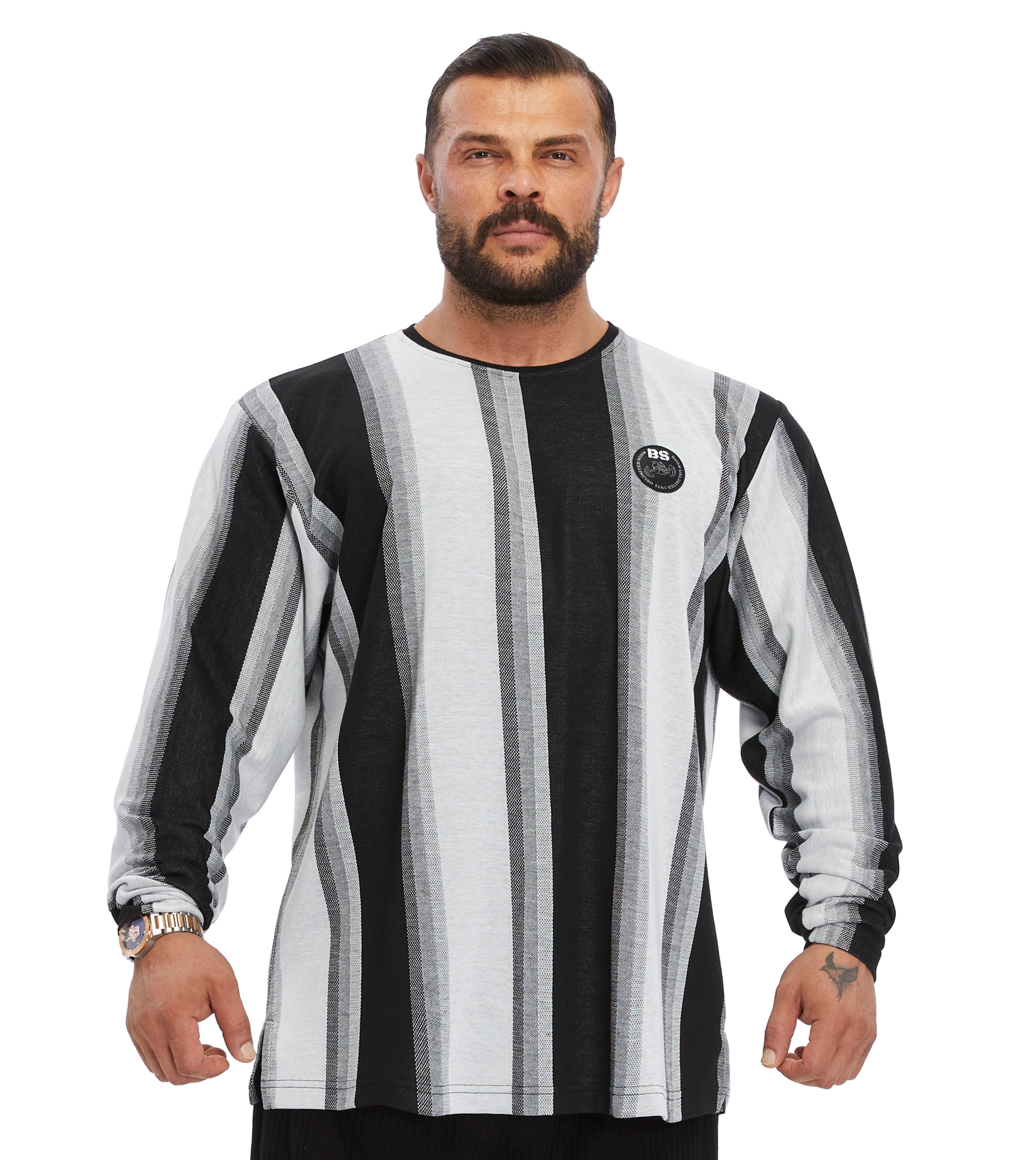 Men's Oversize Striped Sweatshirt 