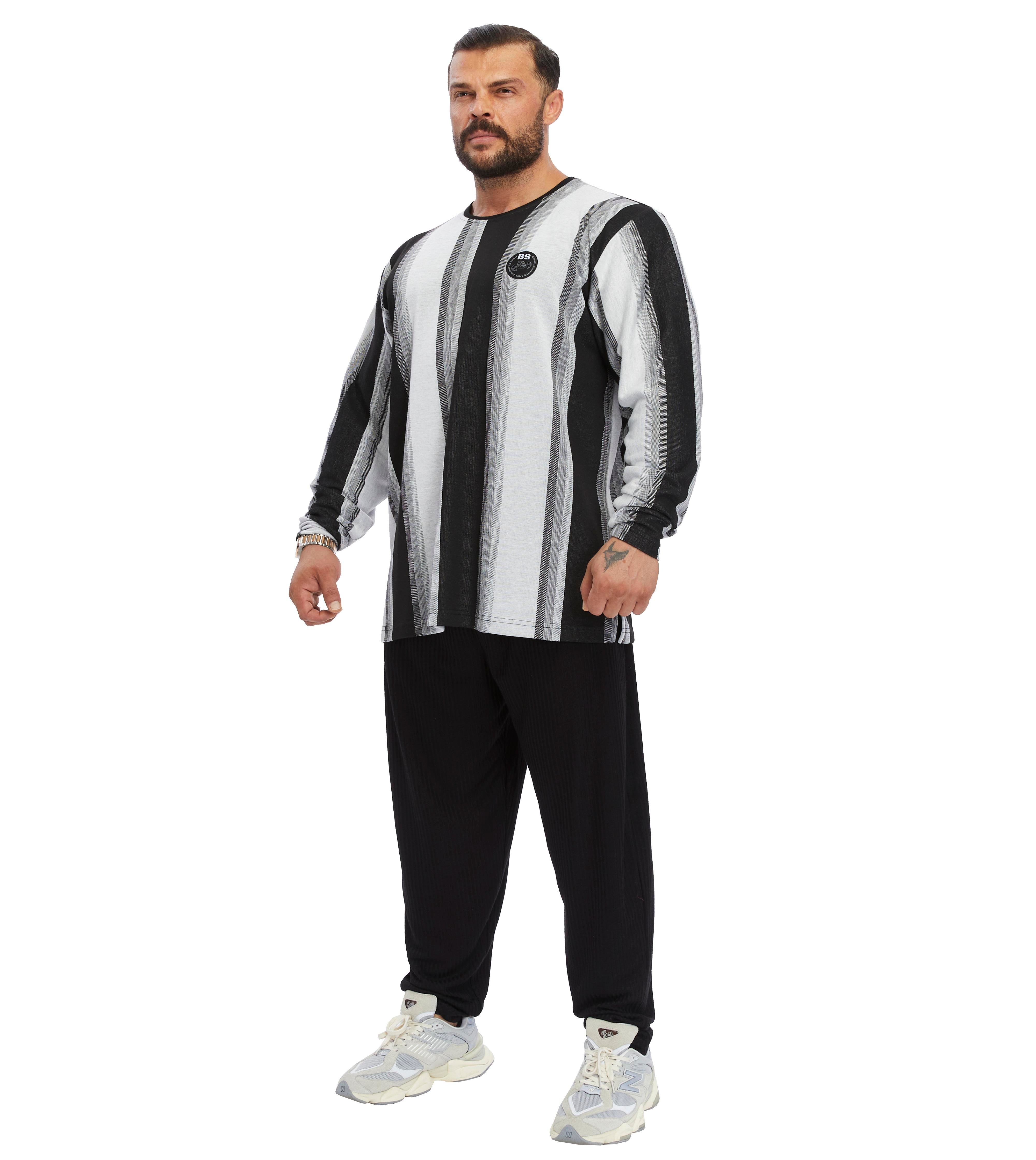 Men's Oversize Striped Sweatshirt 