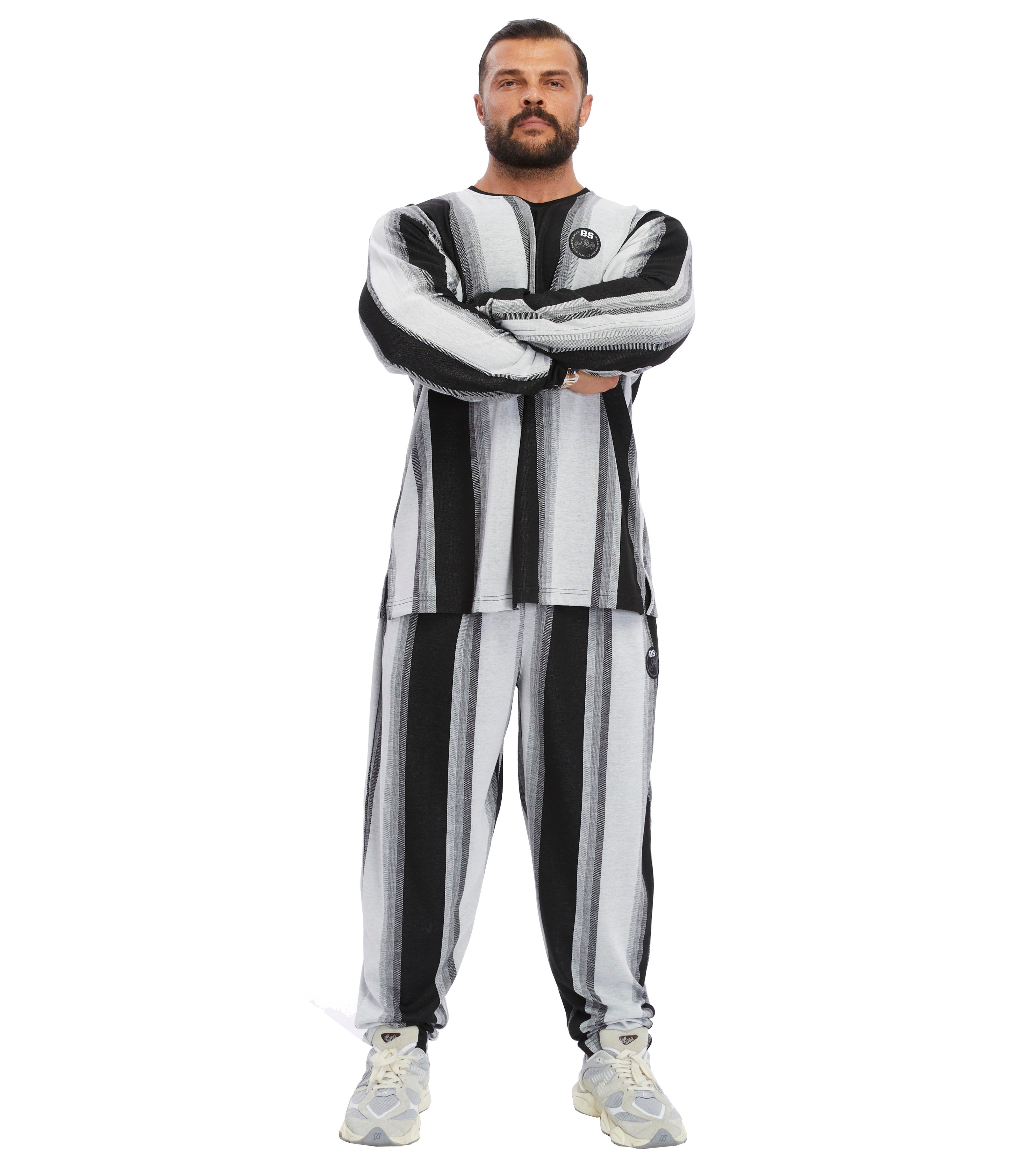 Men's Oversize Striped Sweatshirt 