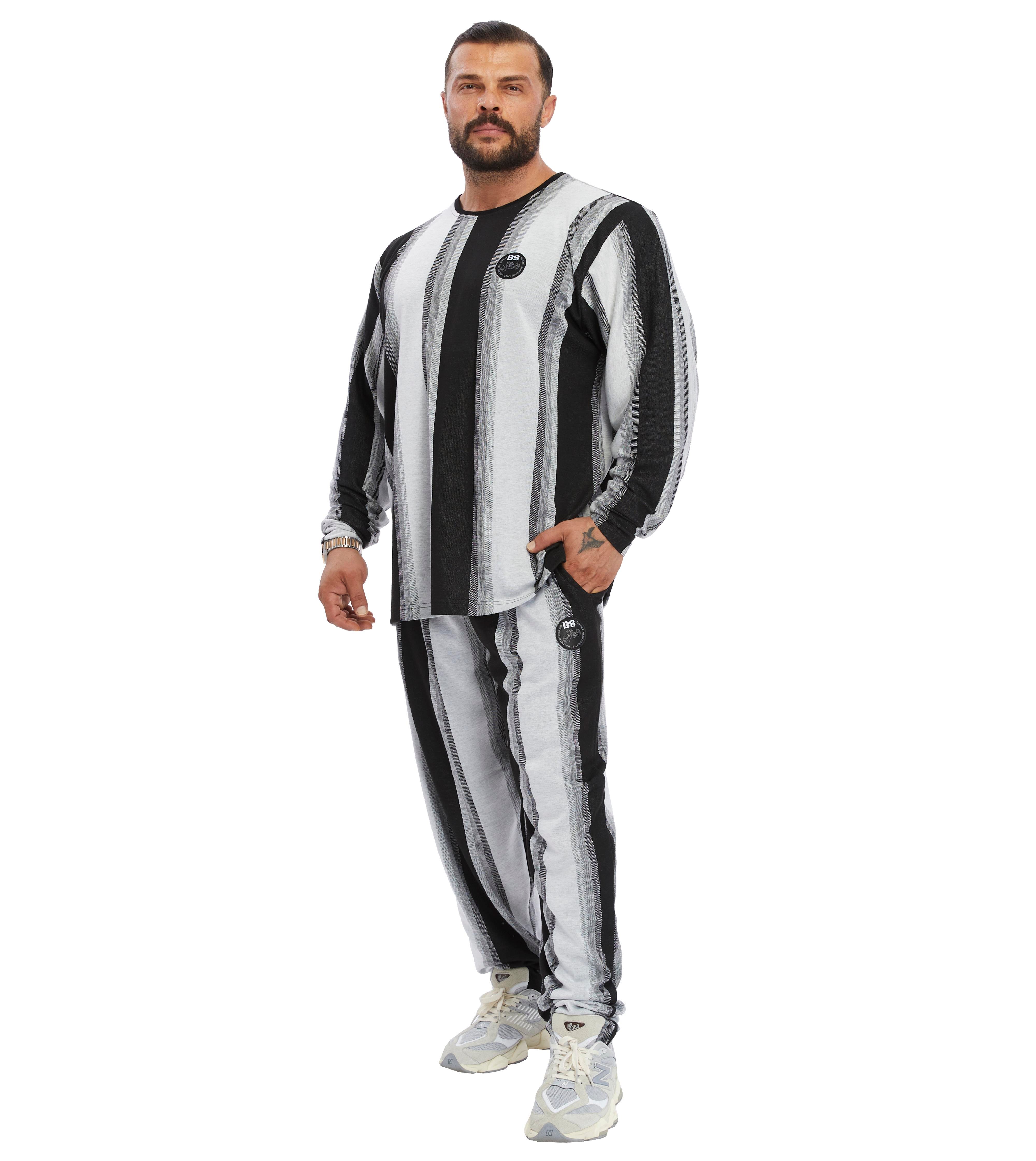 Men's Oversize Striped Sweatshirt 