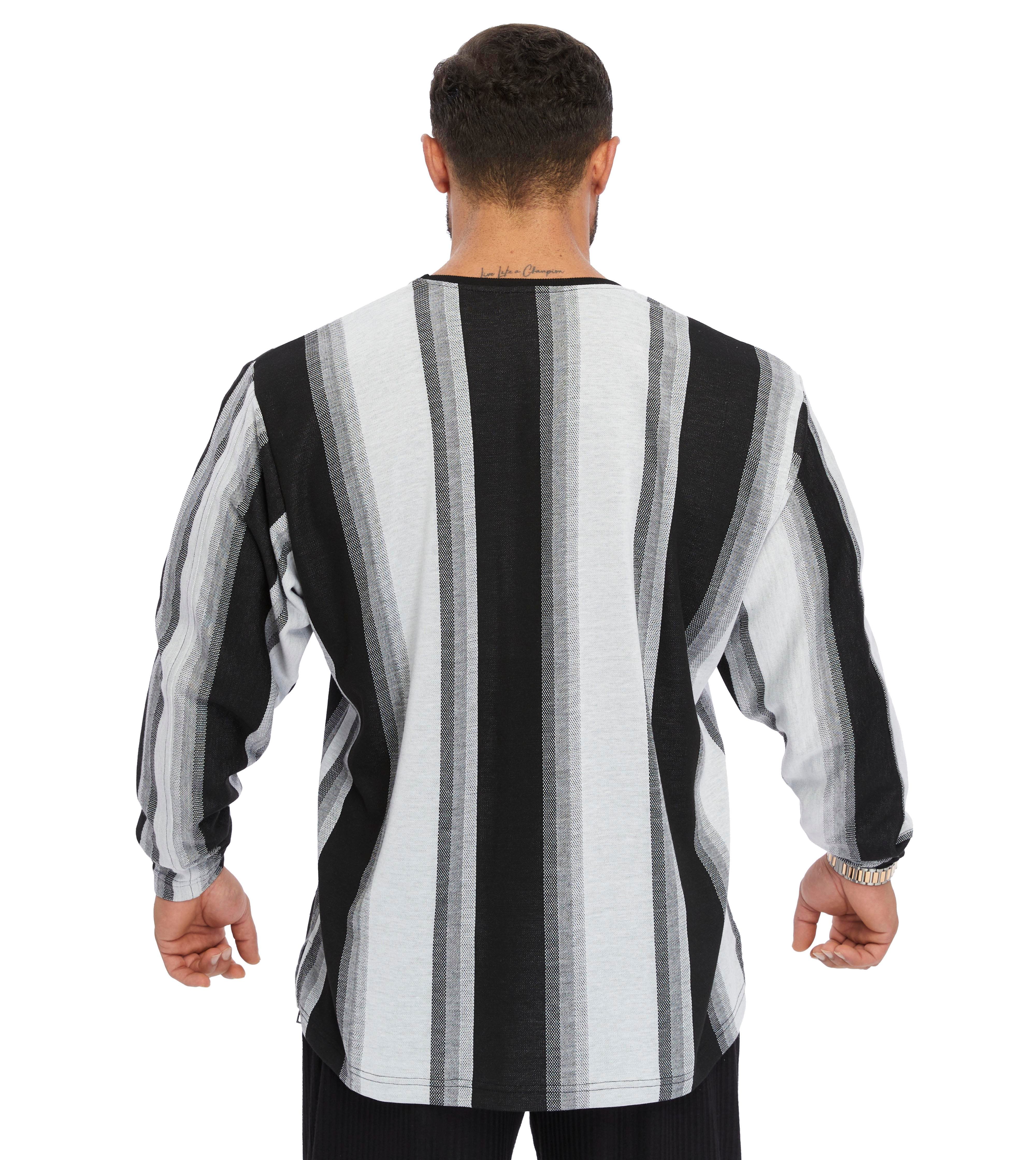 Men's Oversize Striped Sweatshirt 