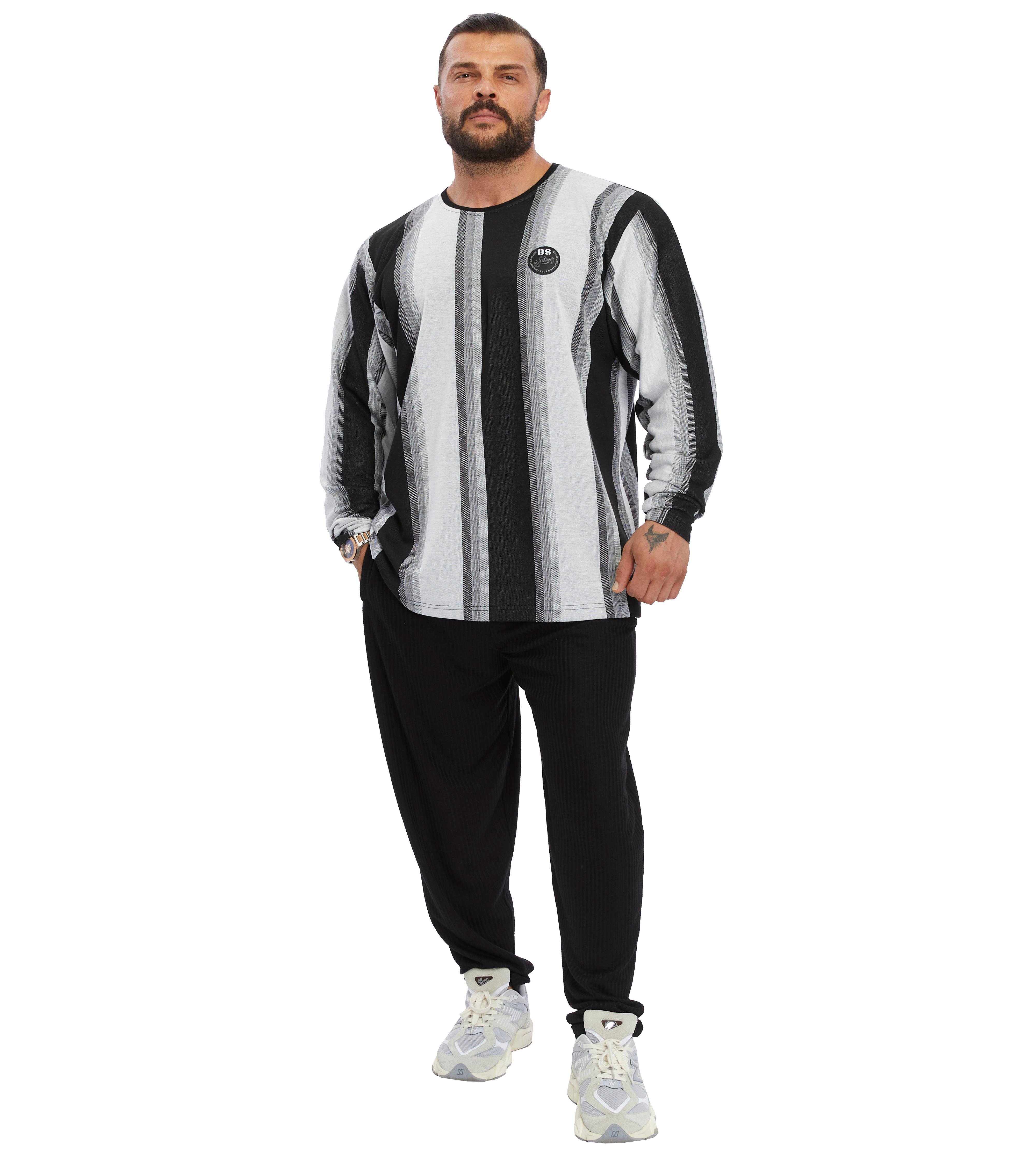 Men's Oversize Striped Sweatshirt 