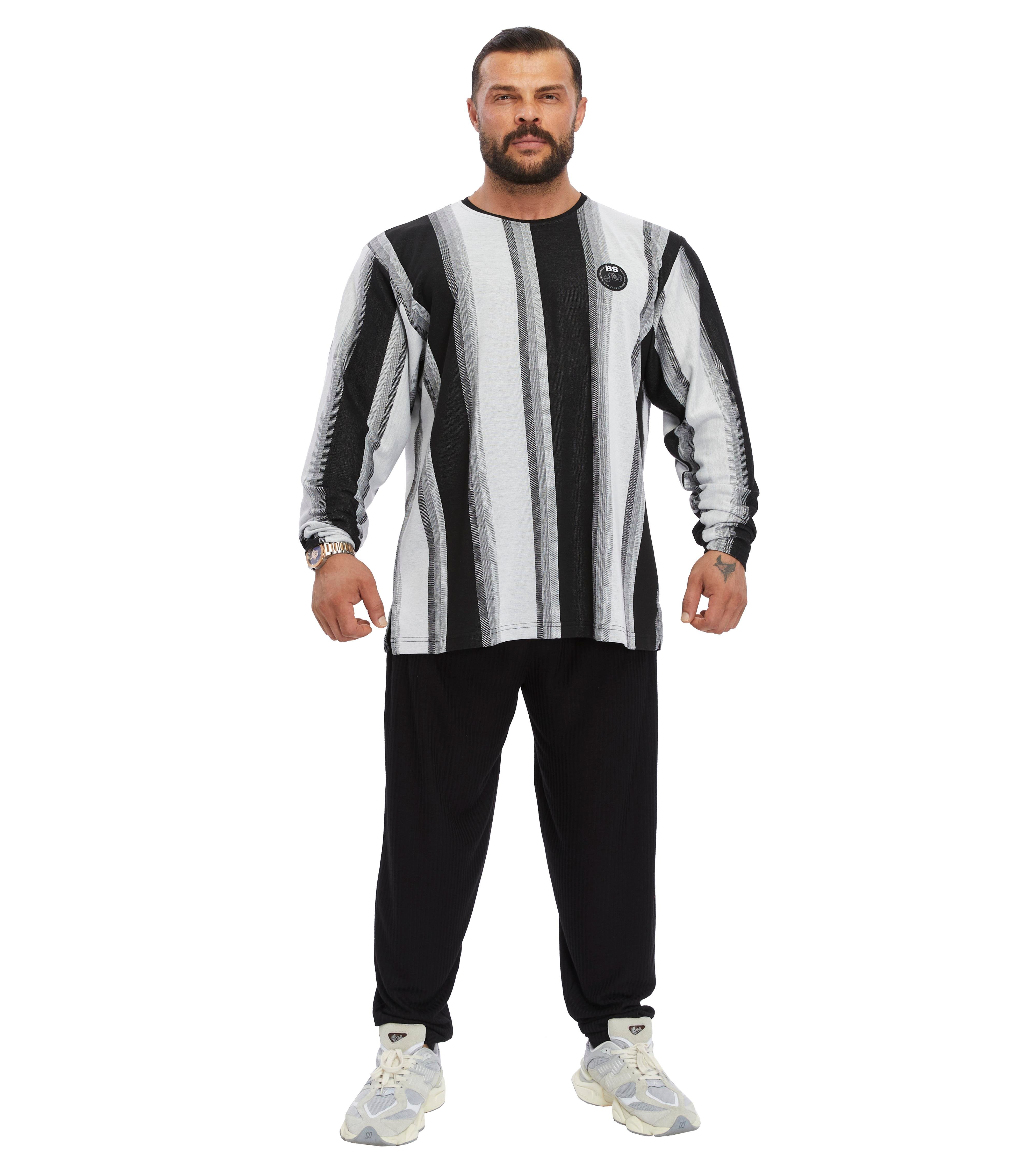 Men's Oversize Striped Sweatshirt 