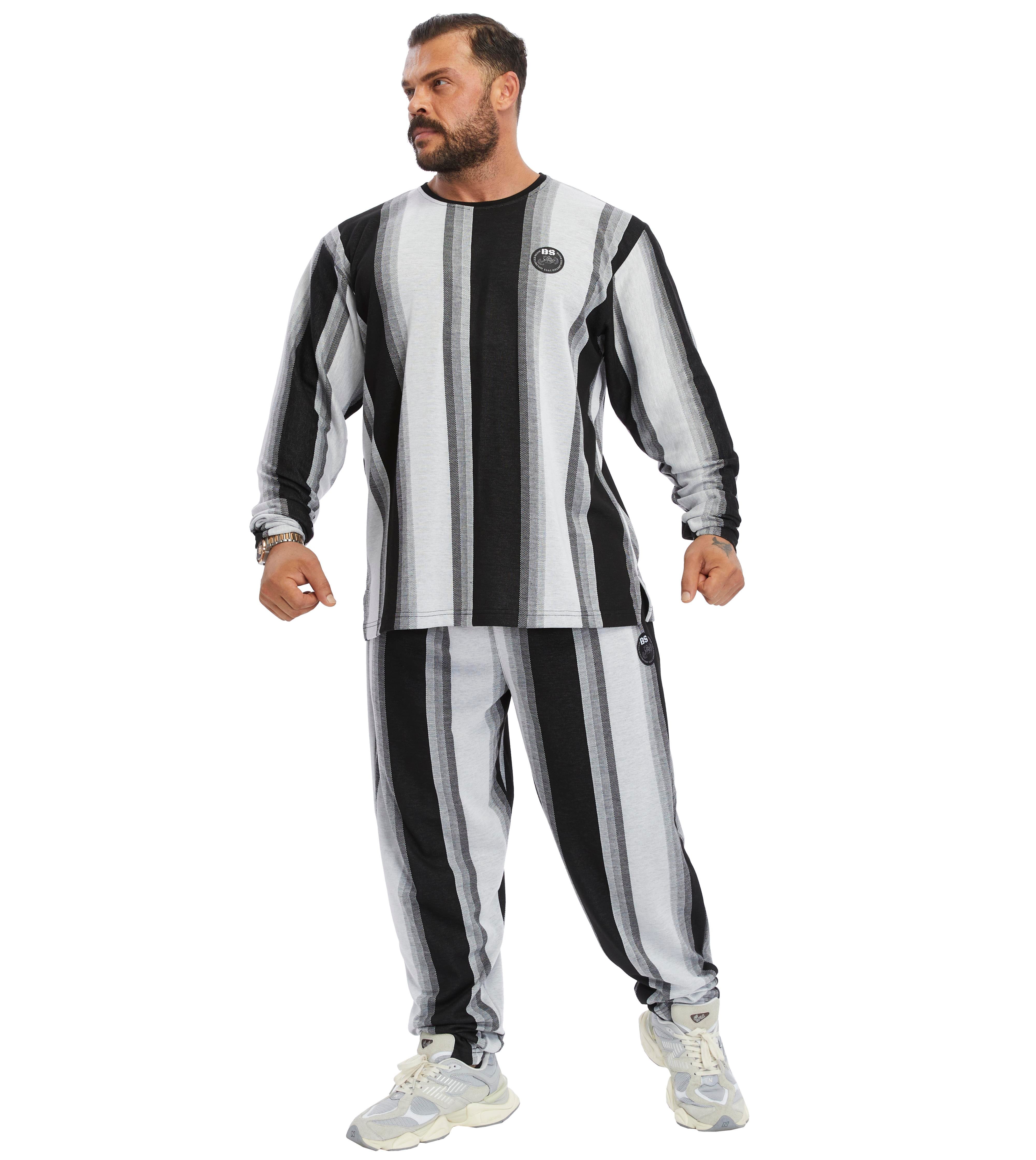 Men's Oversize Striped Sweatshirt 