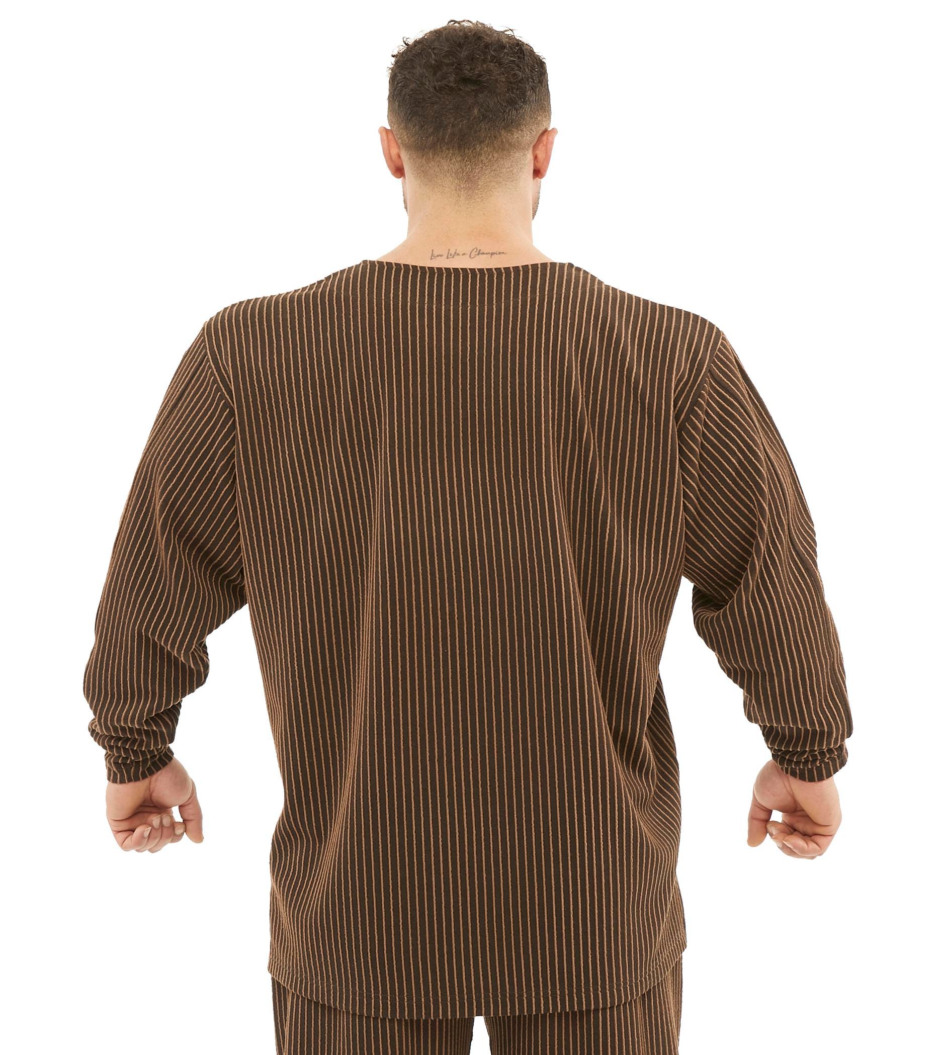 Men's Oversize Striped Winter Sweatshirt