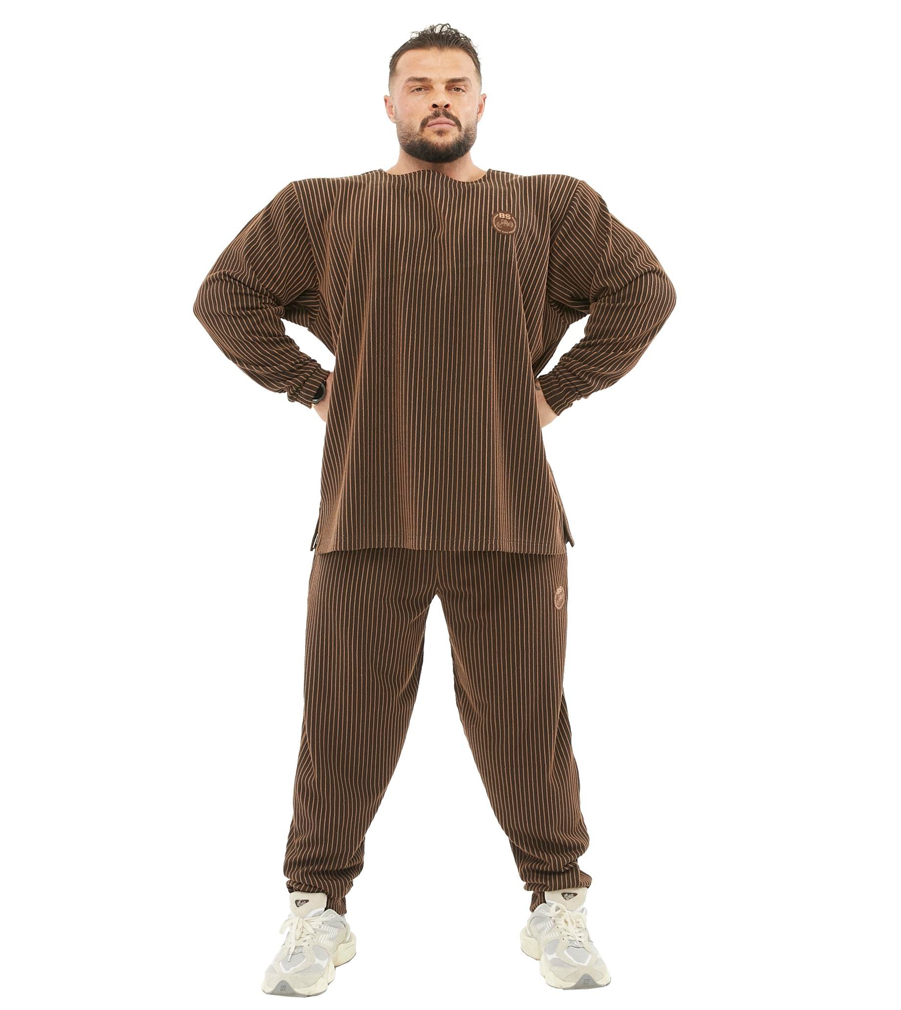 Men's Oversize Striped Winter Sweatshirt