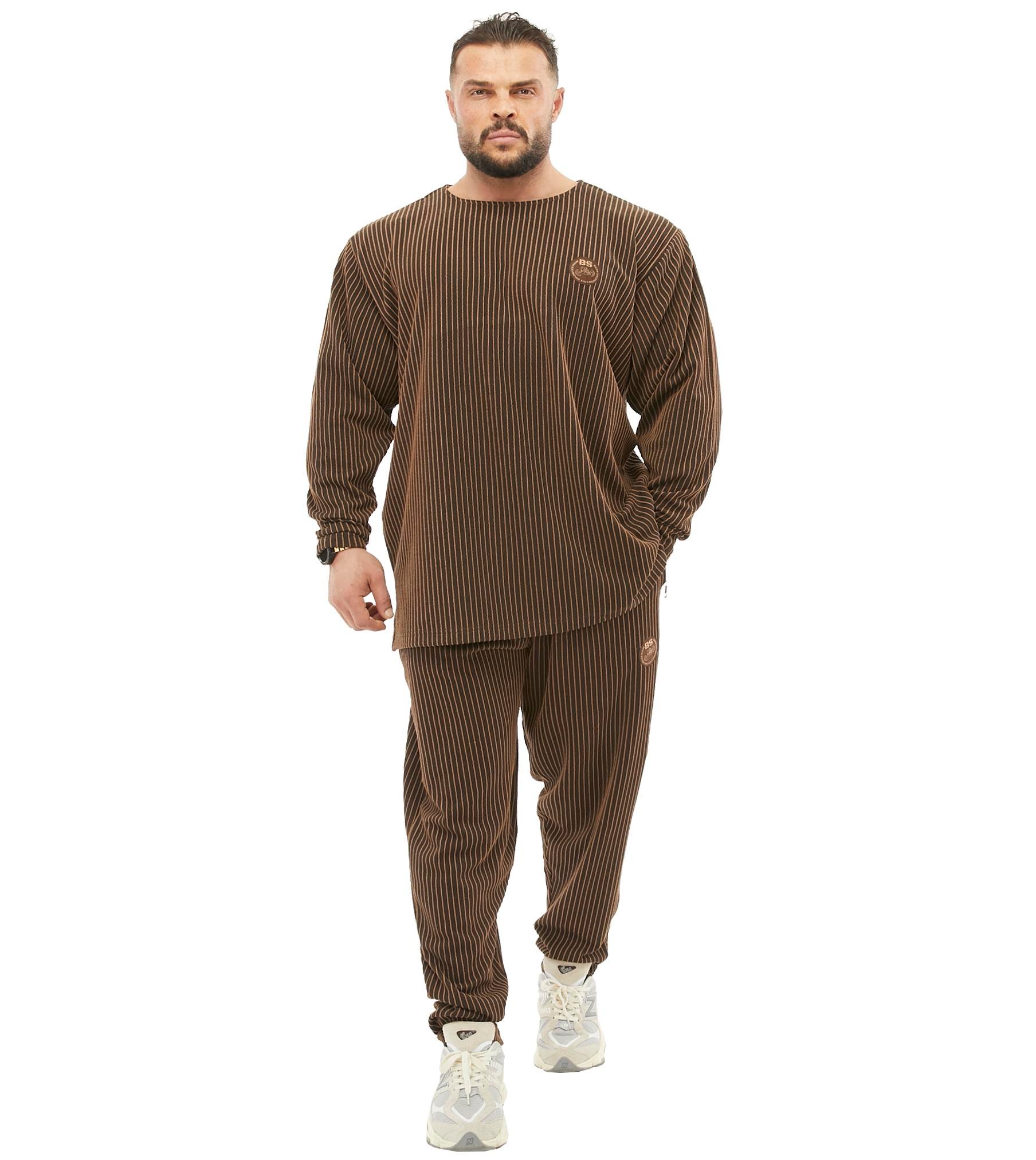 Men's Oversize Striped Winter Sweatshirt