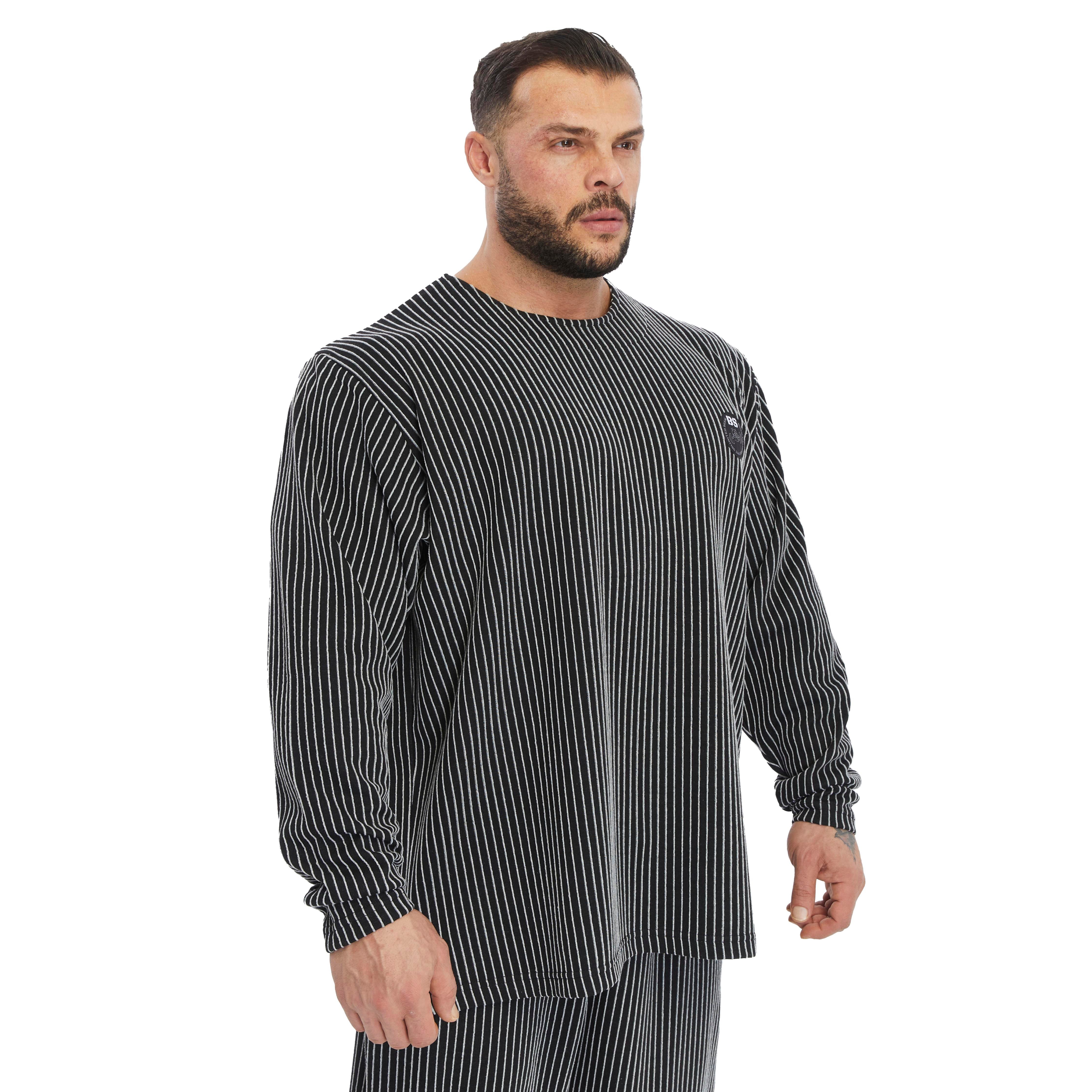 Men's Oversize Striped Winter Sweatshirt