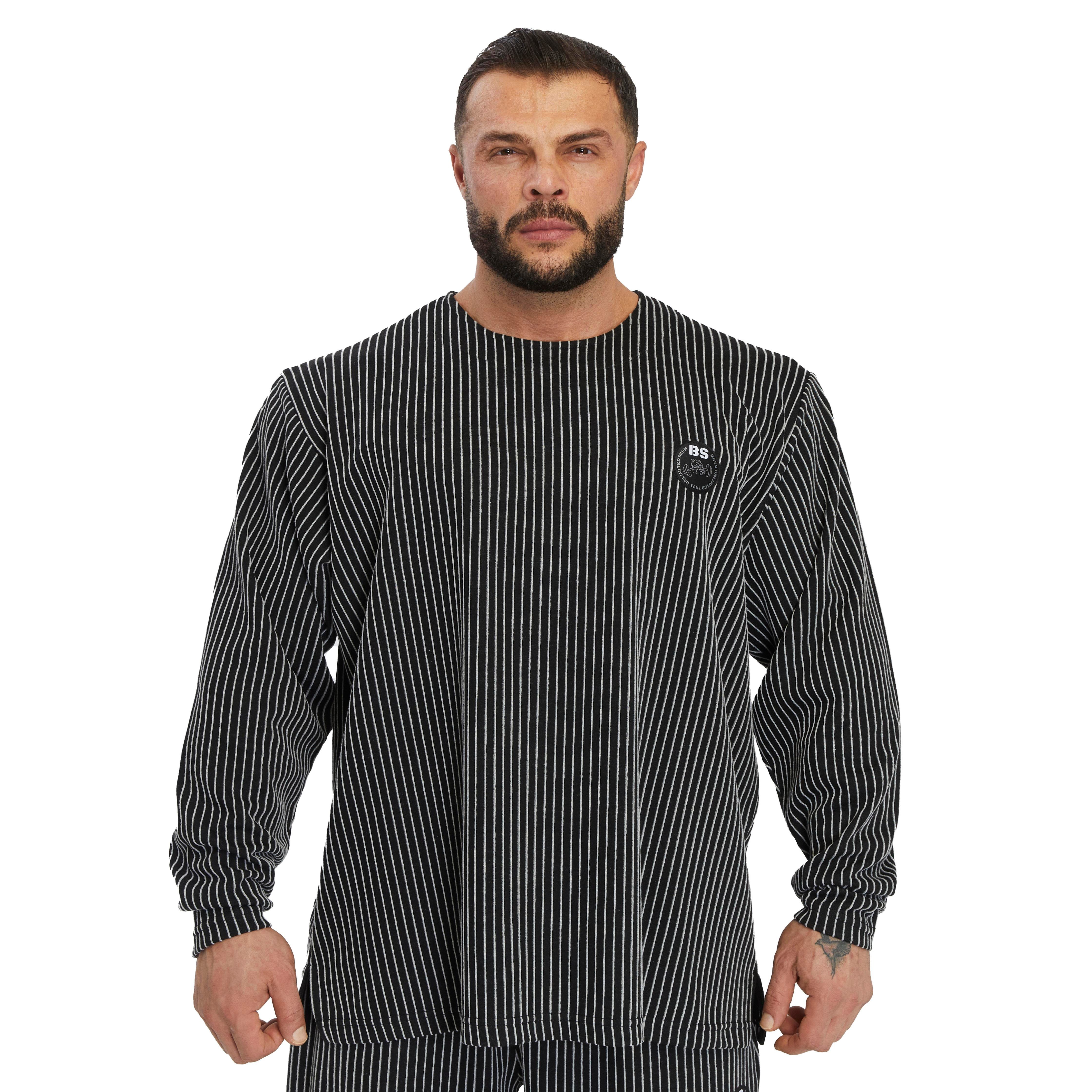 Men's Oversize Striped Winter Sweatshirt