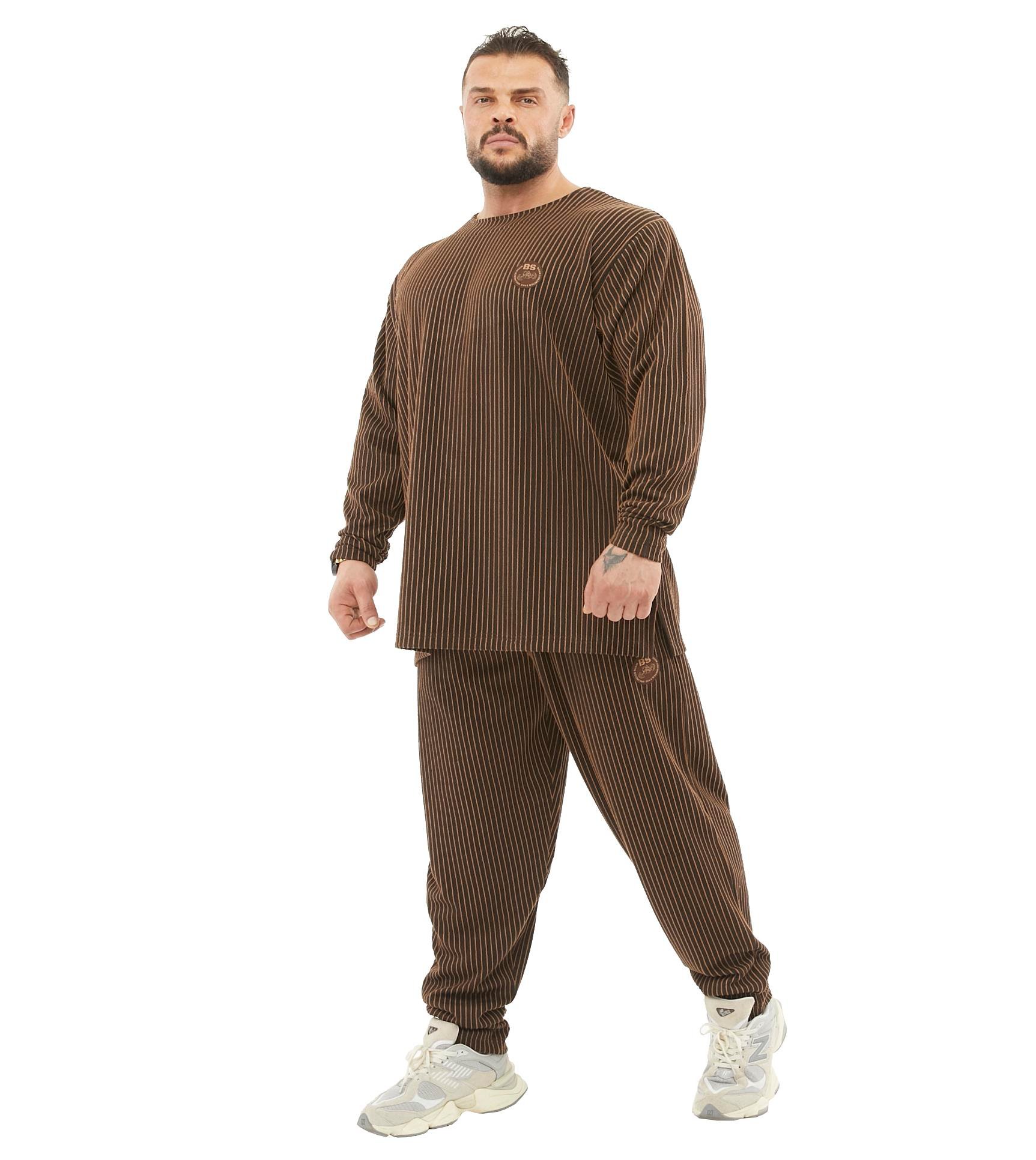 Men's Oversize Striped Winter Sweatshirt