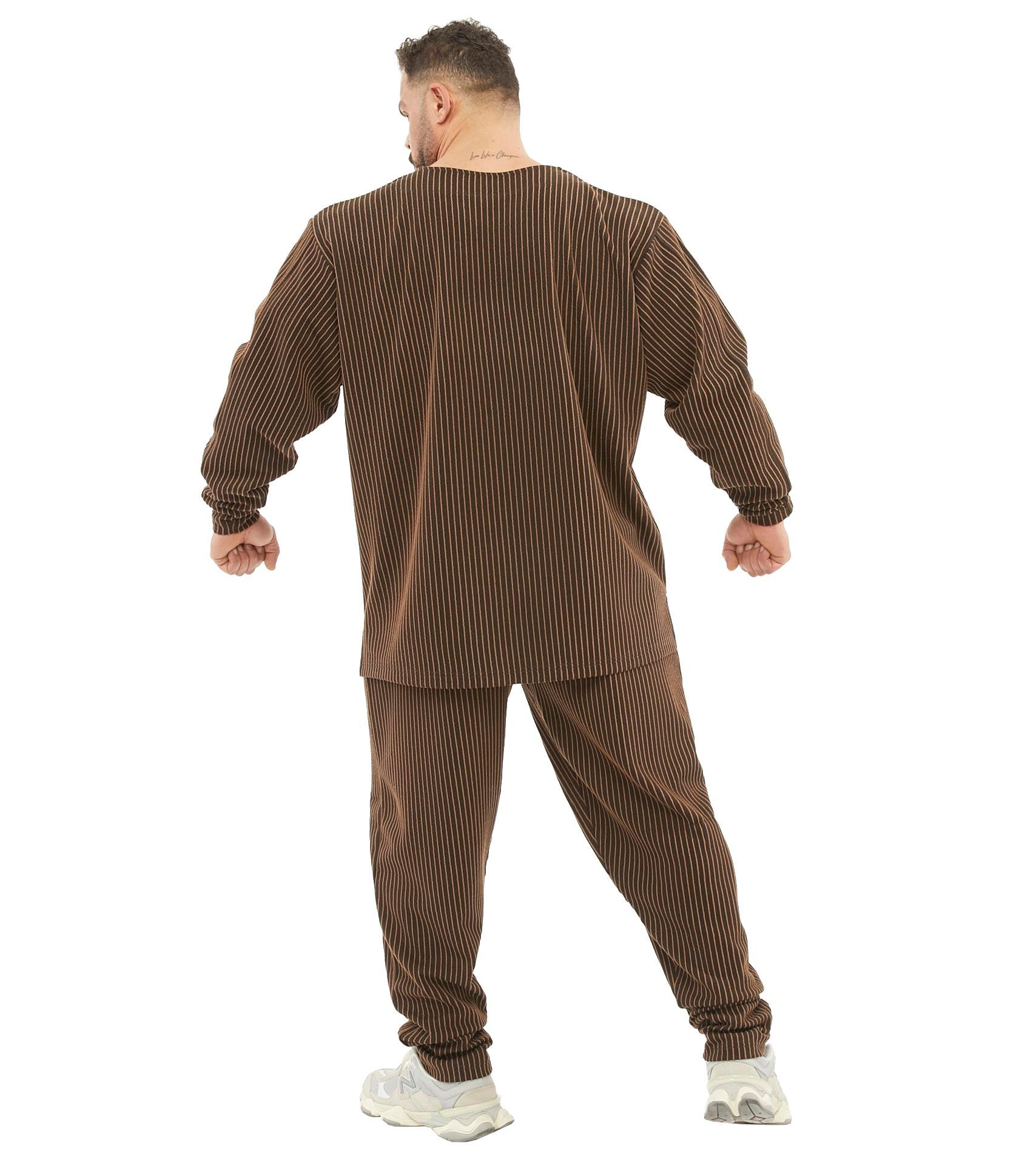 Men's Oversize Striped Winter Sweatshirt