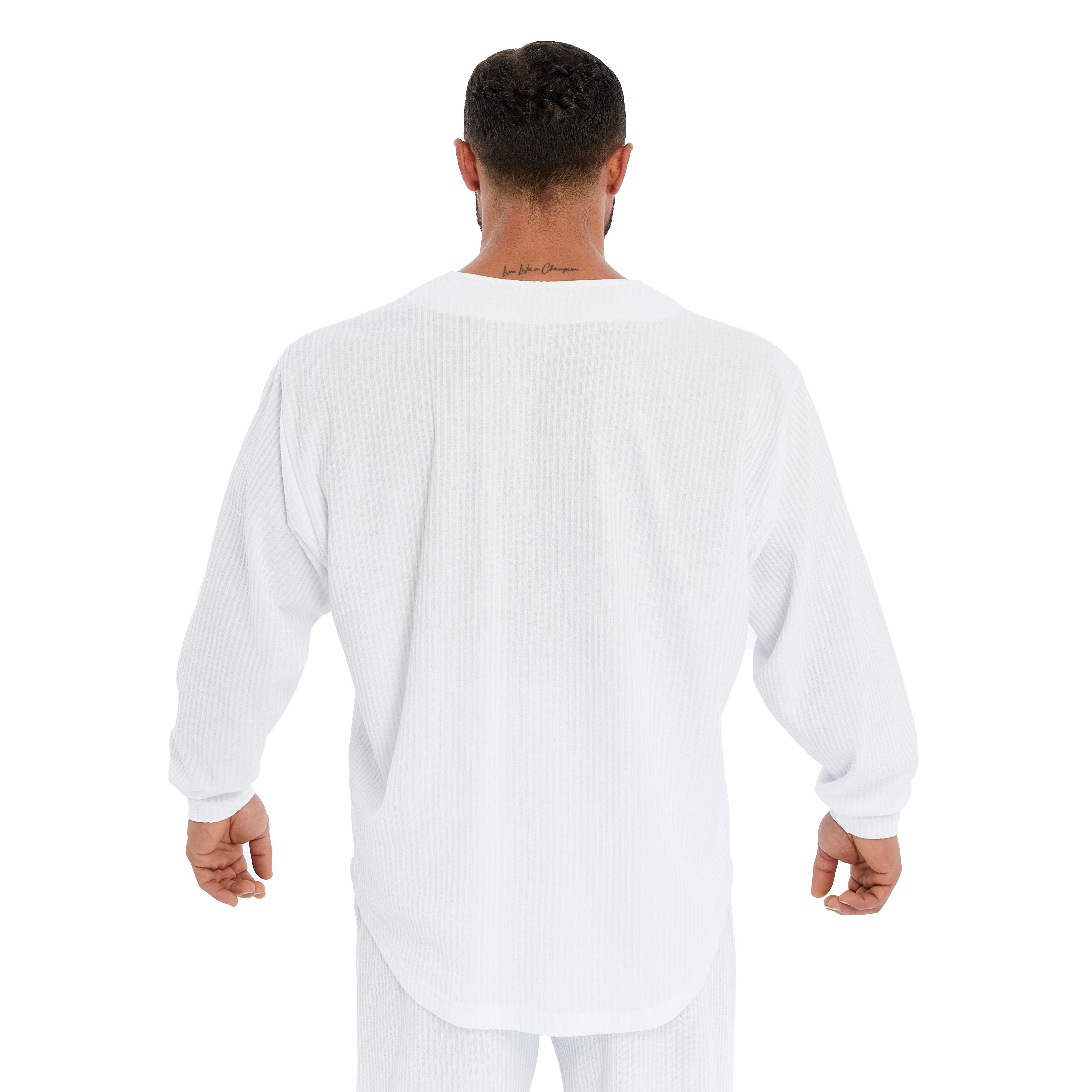 Men's Oversize Sweatshirt Long Sleeve Cotton Rag Top