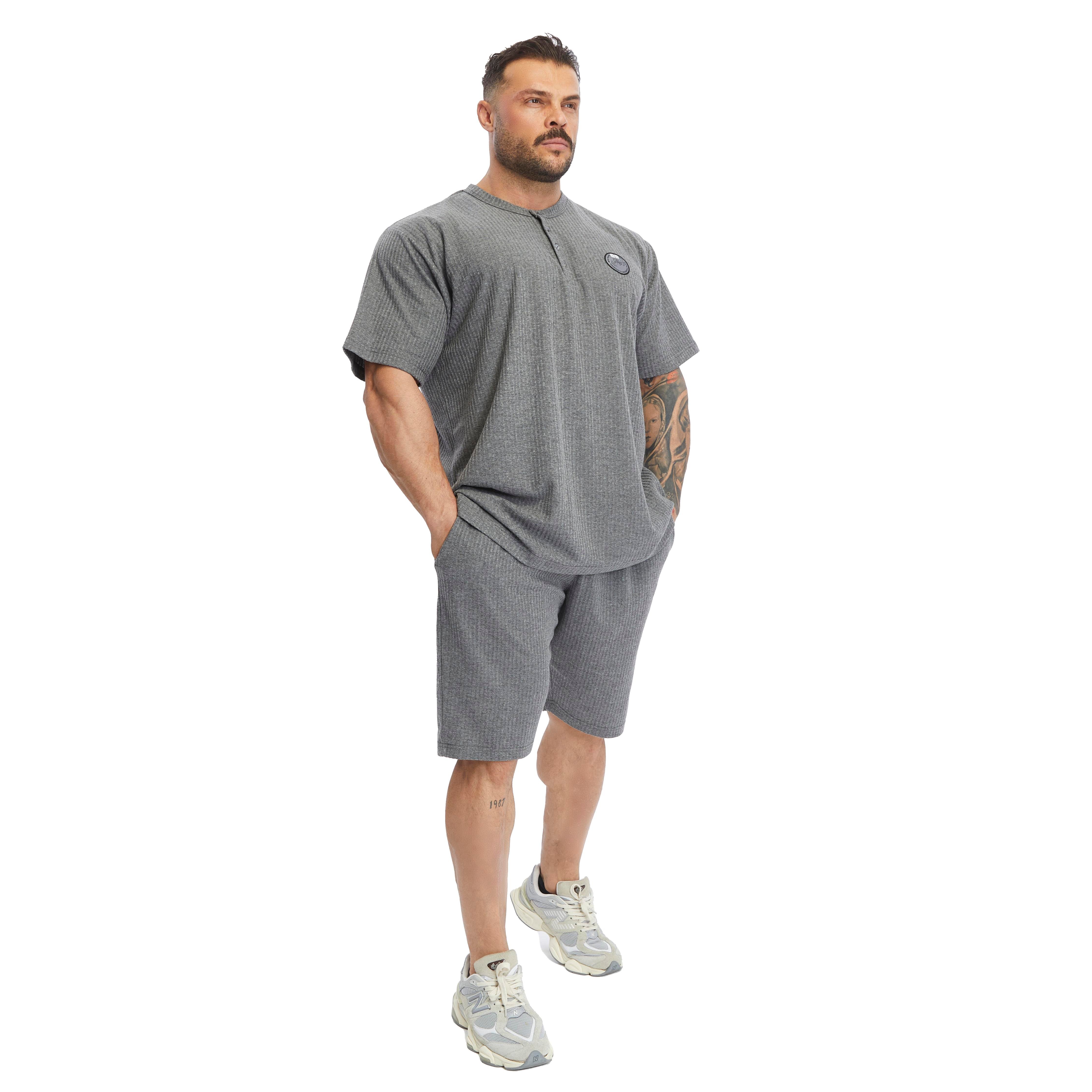 Men's Oversize T-shirt Button Down Rag Top