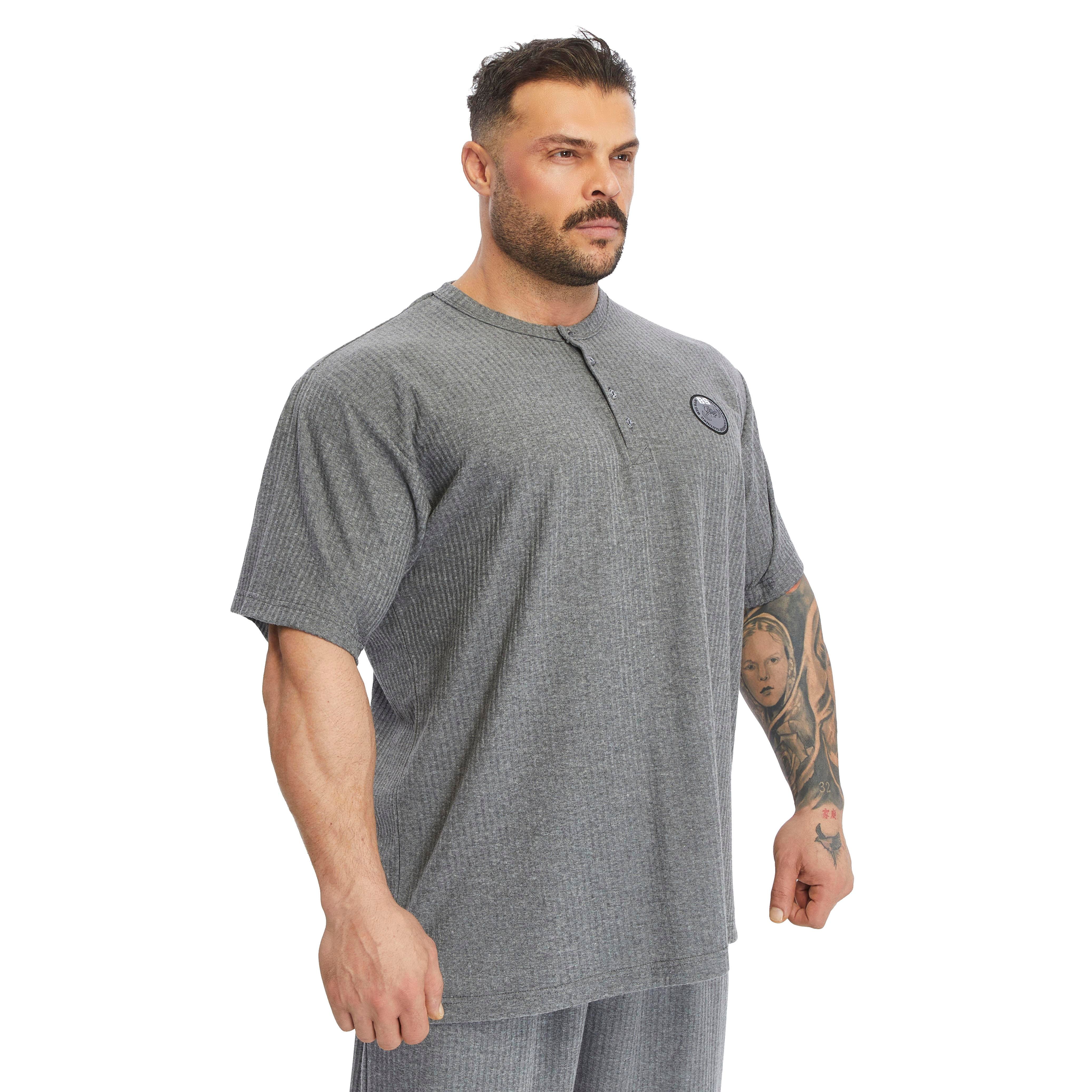 Men's Oversize T-shirt Button Down Rag Top