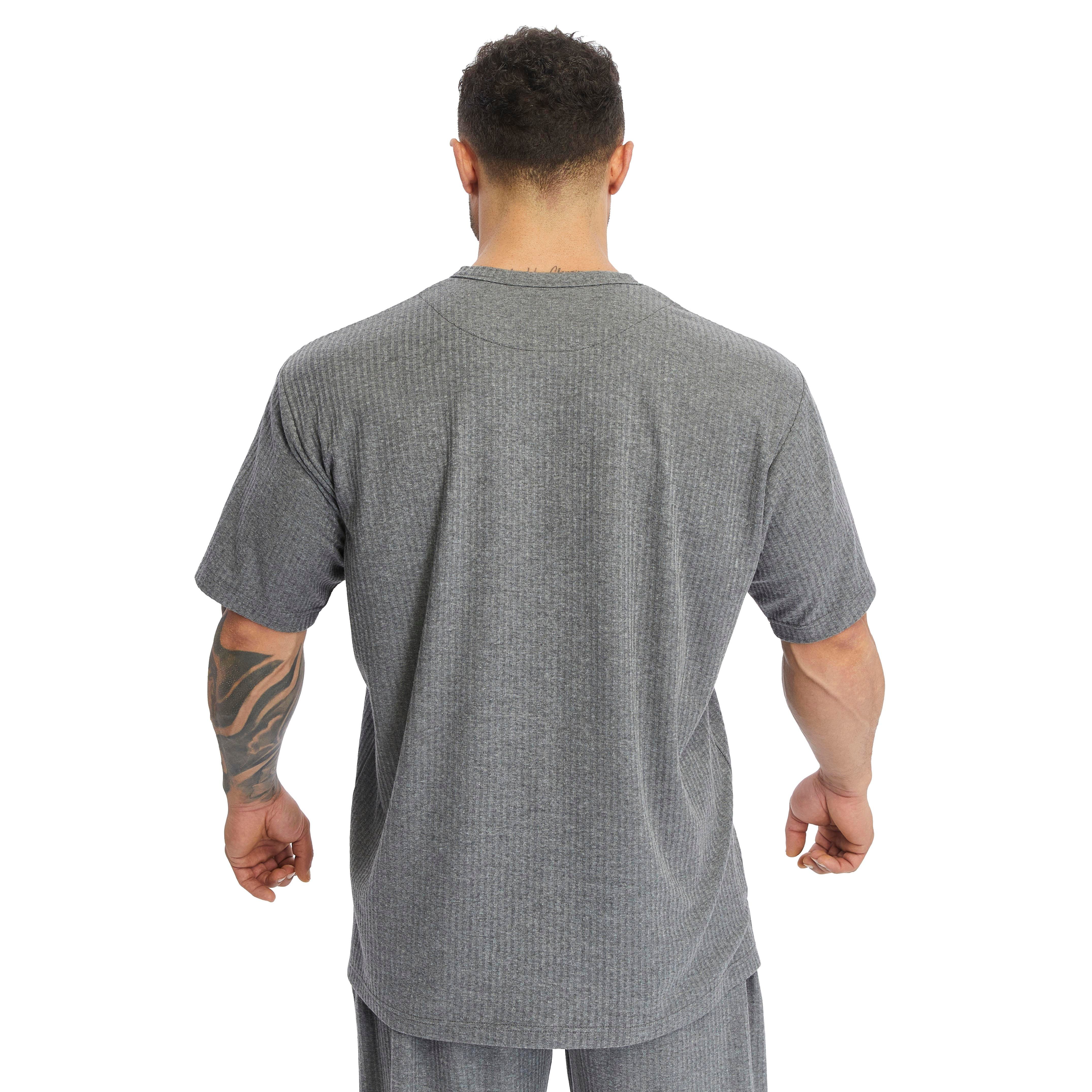 Men's Oversize T-shirt Button Down Rag Top