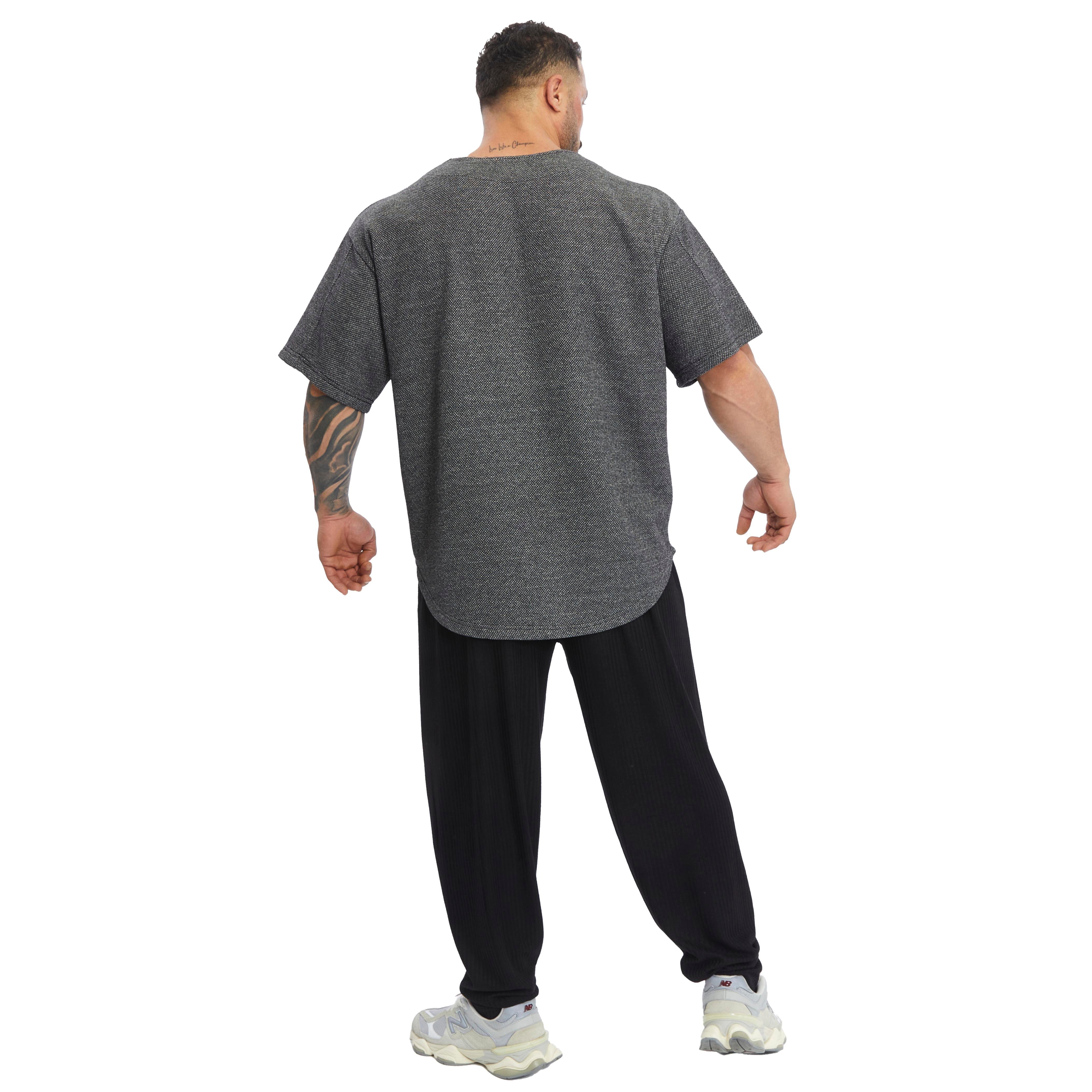 Men's Oversize T-shirt Textured Thick Fabric Rag Top