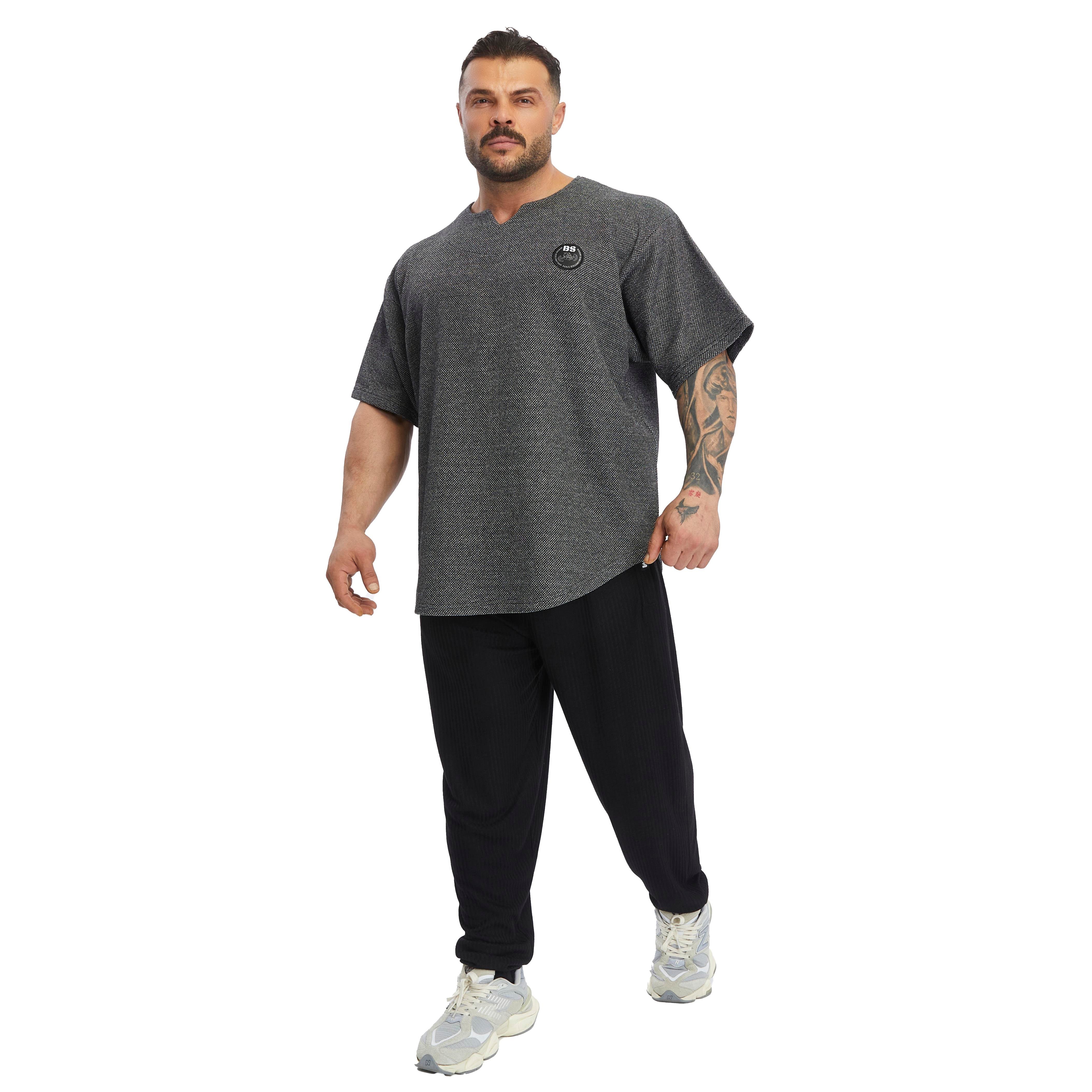 Men's Oversize T-shirt Textured Thick Fabric Rag Top