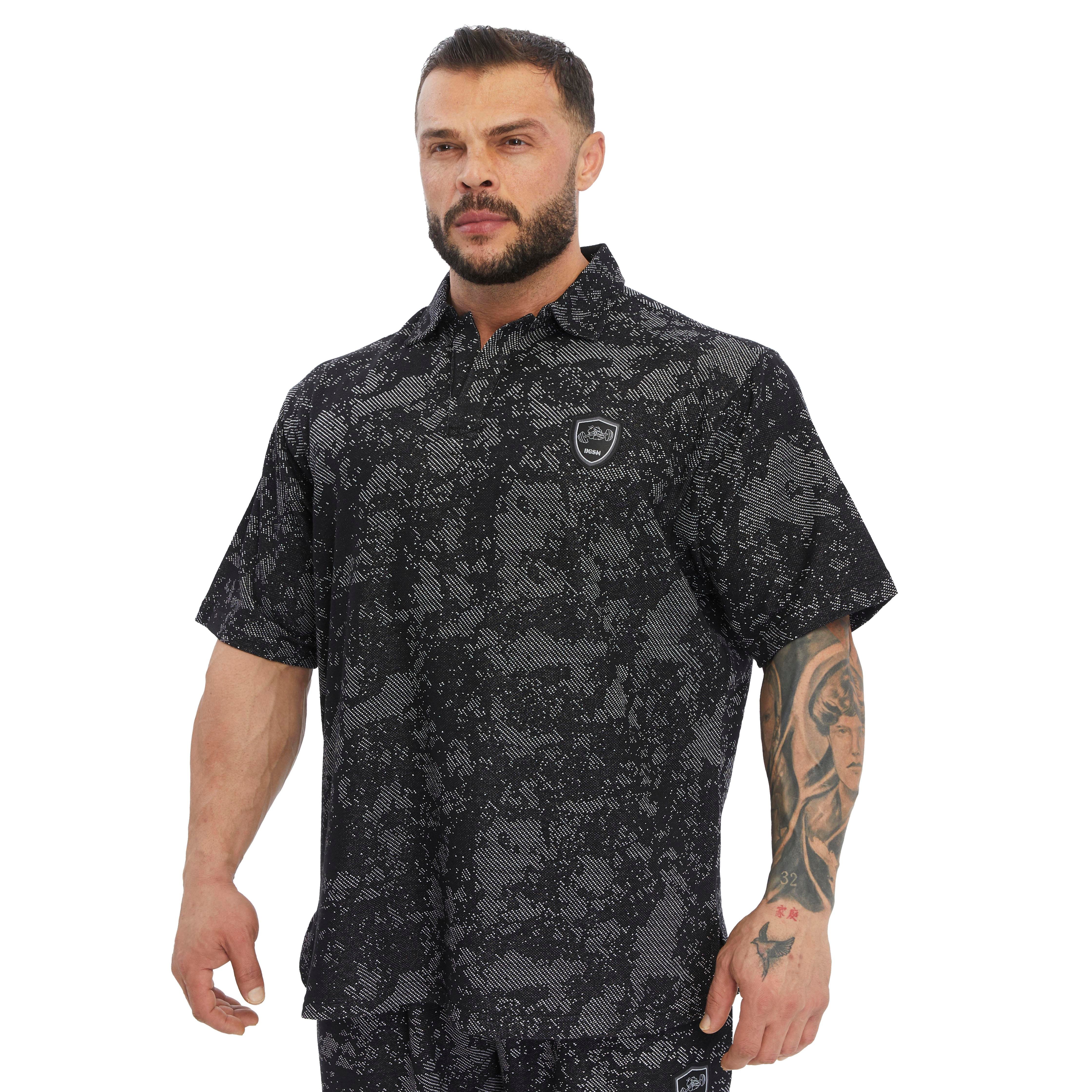 Men's Oversize Technic Camo Polo T-shirt