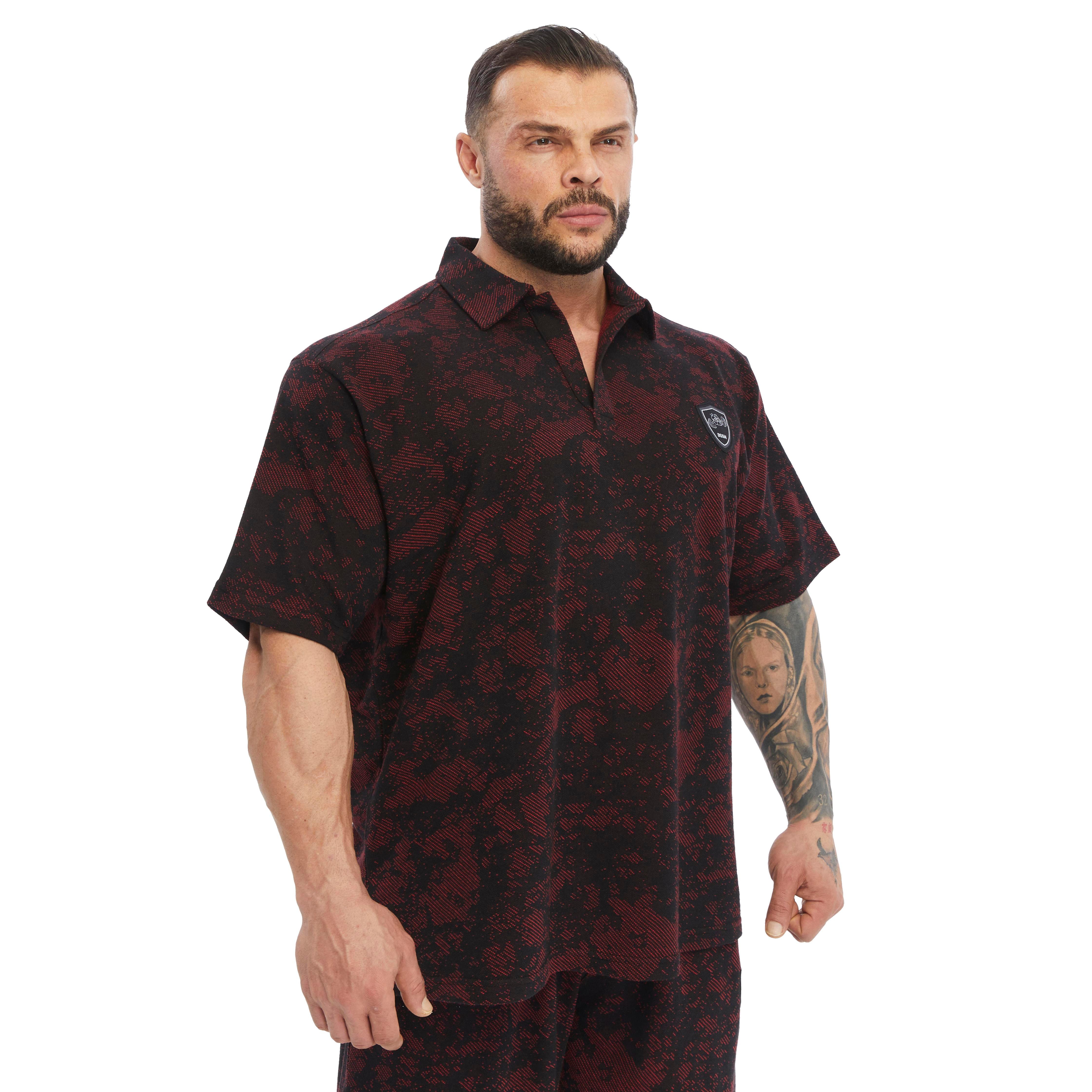 Men's Oversize Technic Camo Polo T-shirt