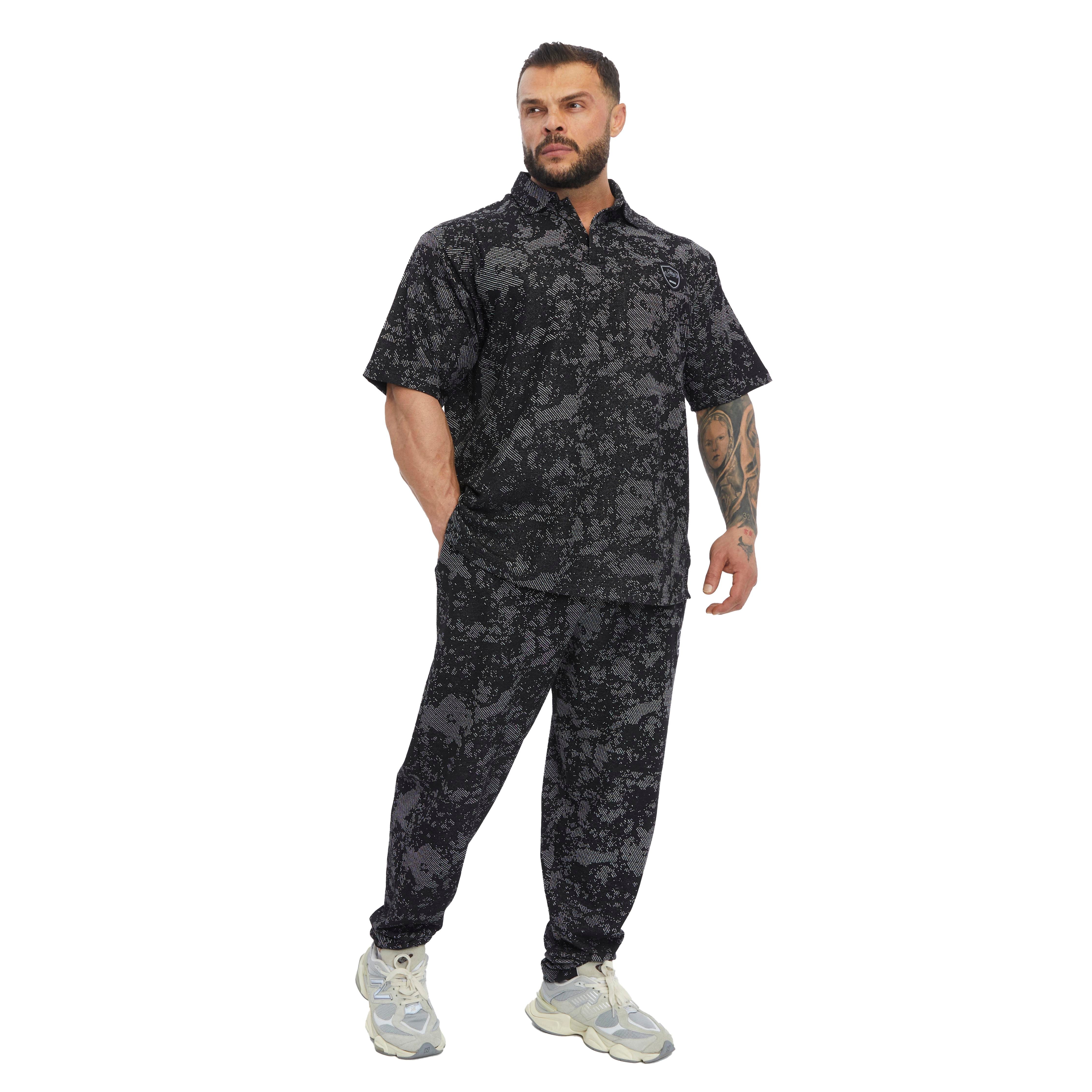 Men's Oversize Technic Camo Polo T-shirt