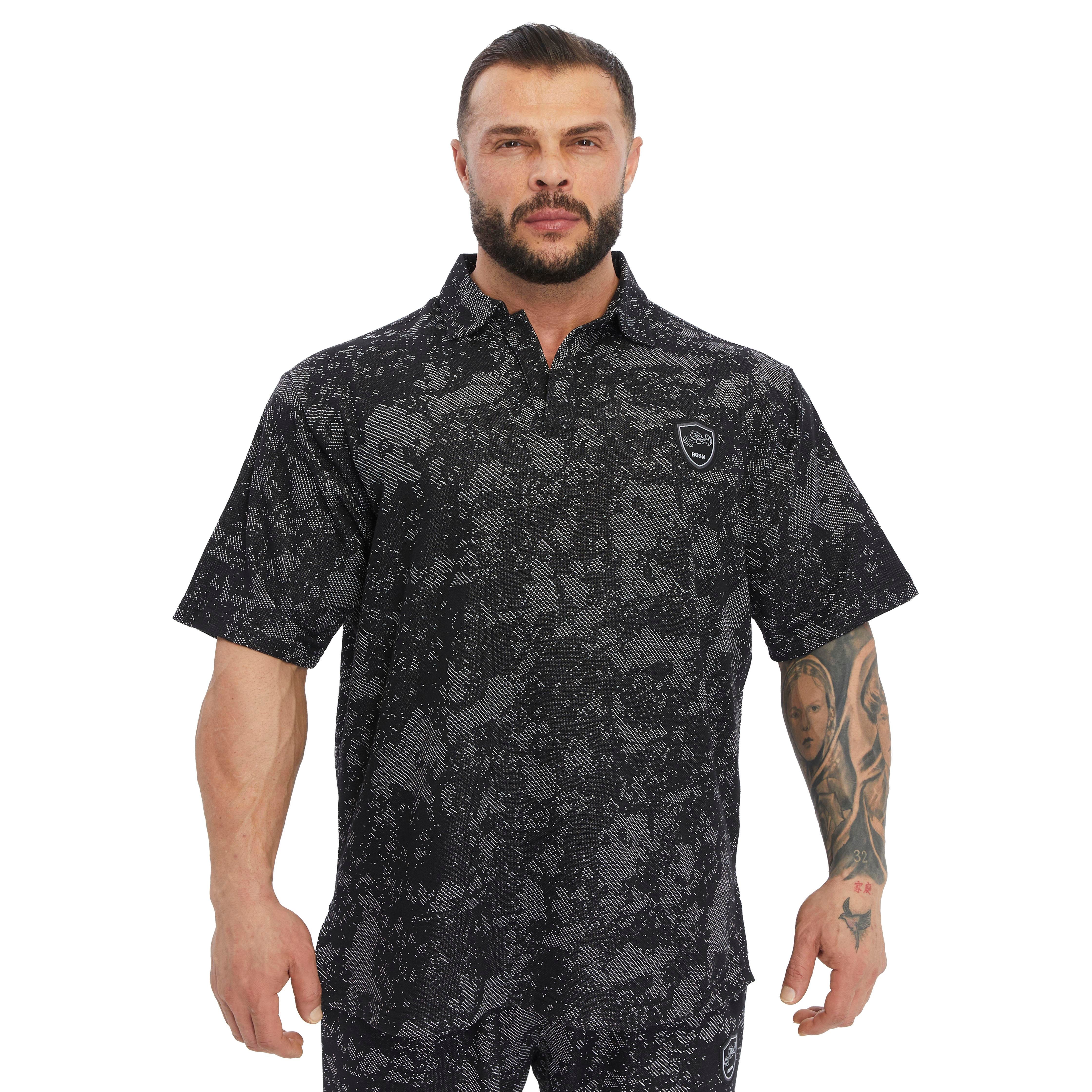 Men's Oversize Technic Camo Polo T-shirt