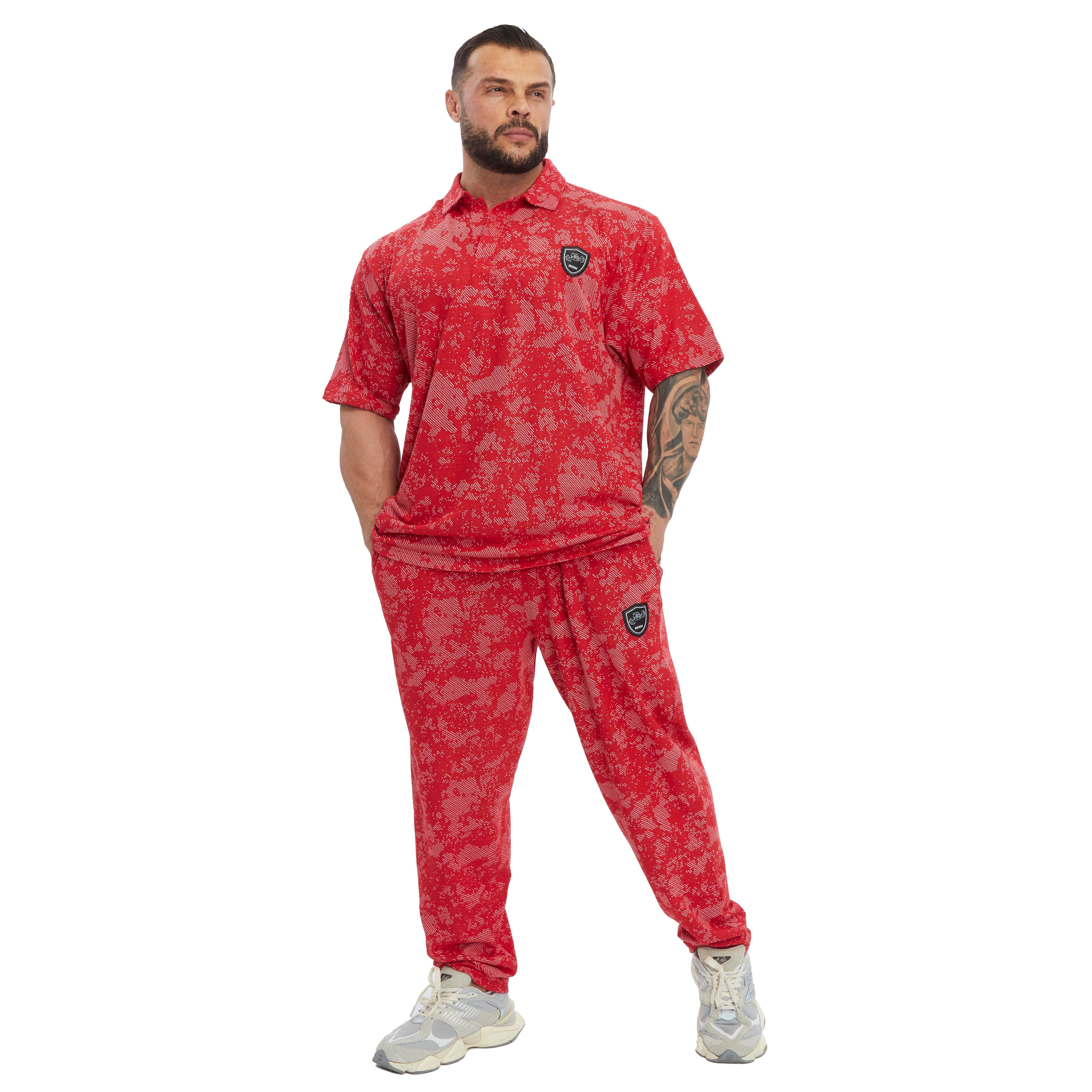 Men's Oversize Technic Camo Polo T-shirt