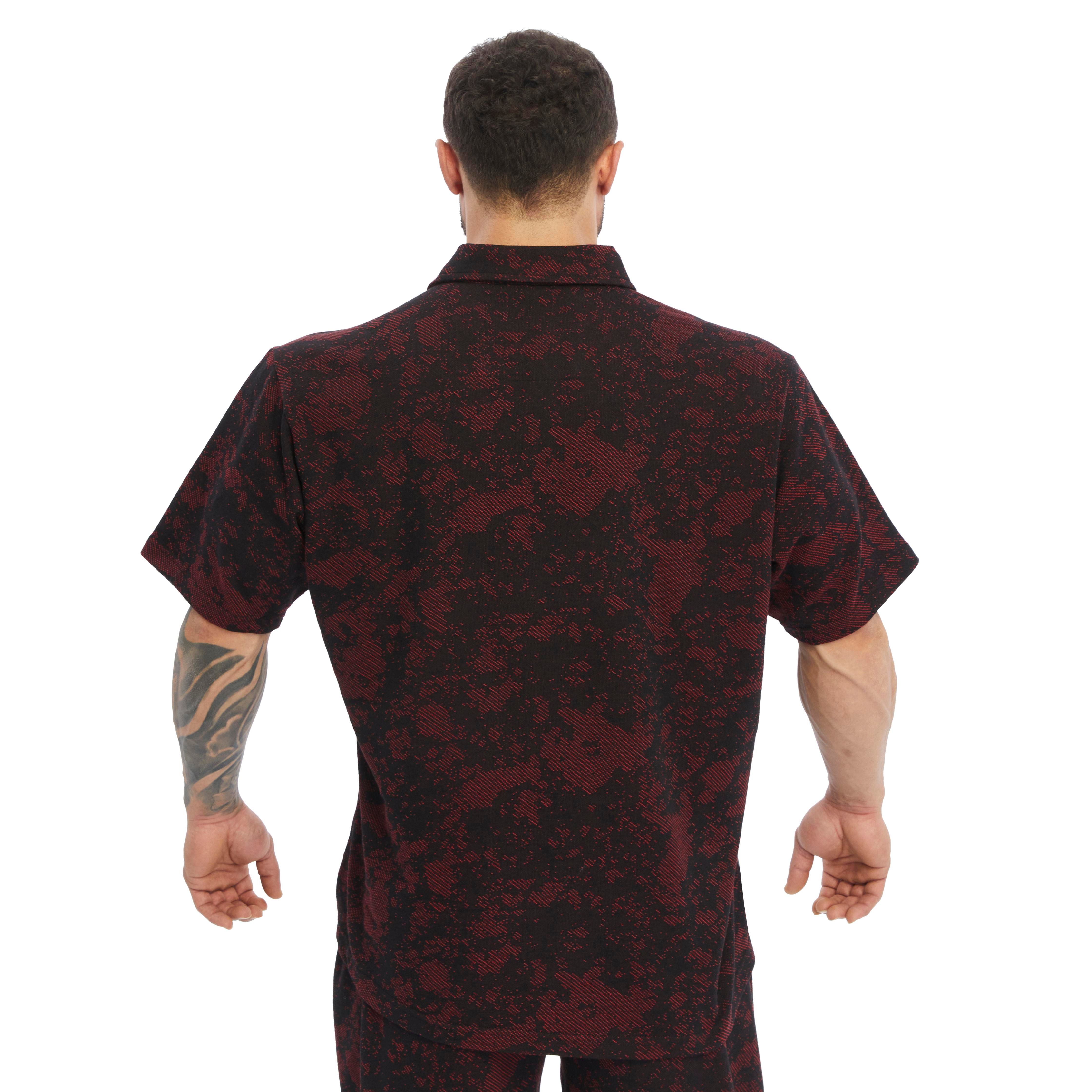 Men's Oversize Technic Camo Polo T-shirt