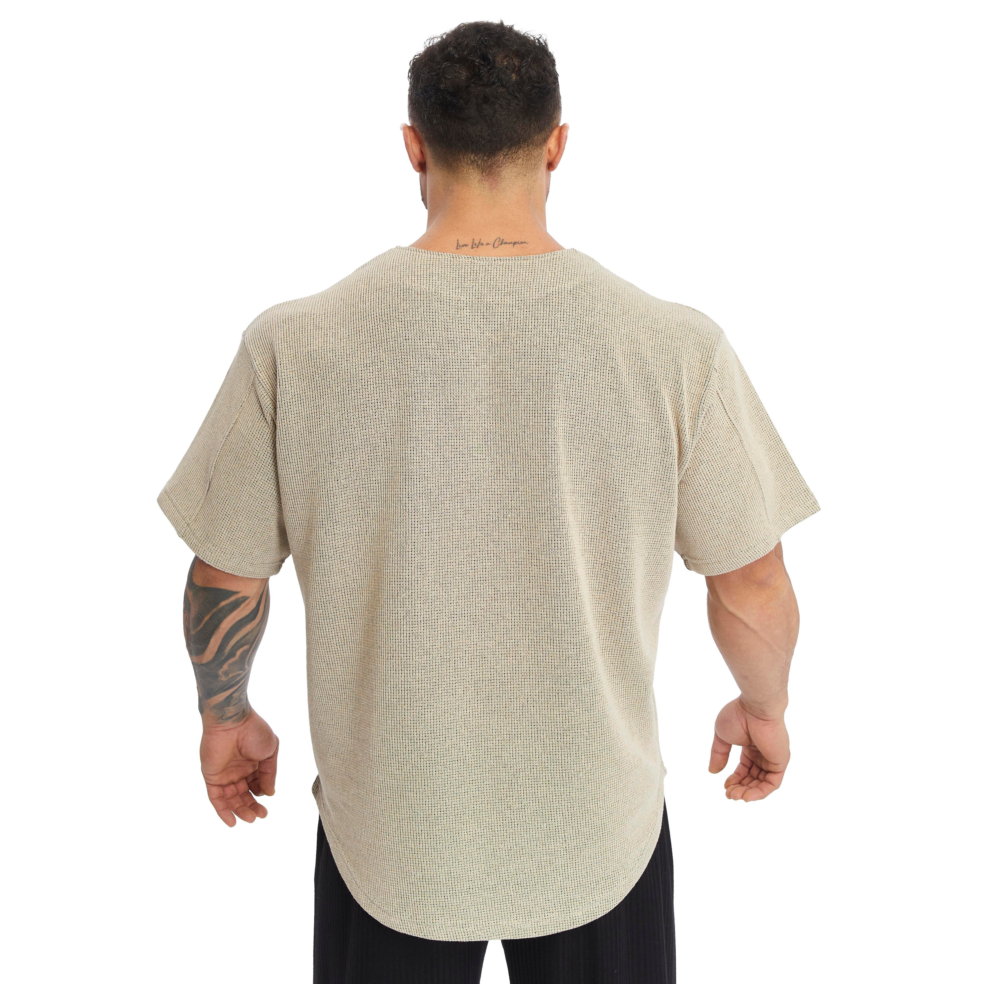 Men's Oversize Textured Fabric Cotton T-shirt