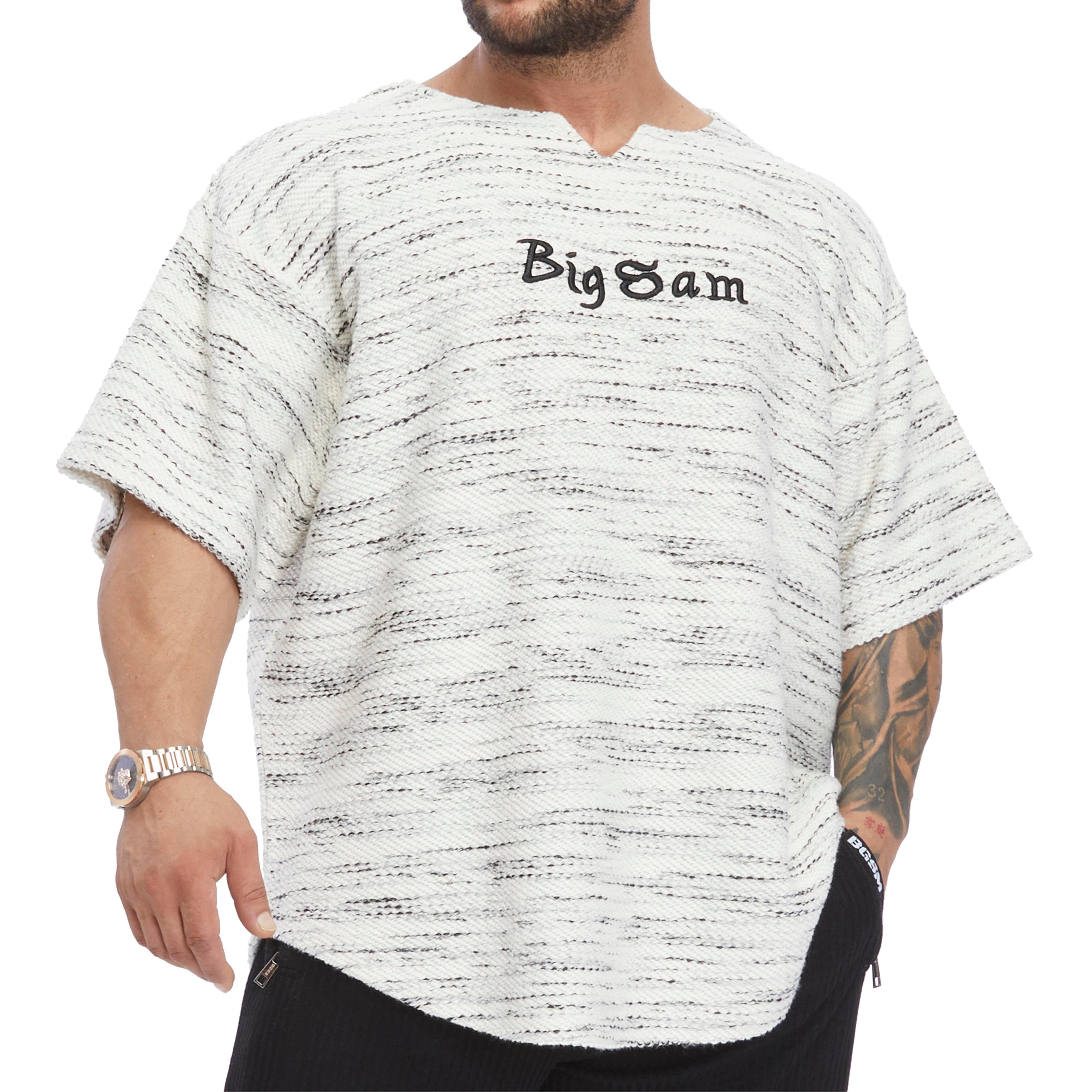 Men's Oversize Thick Textured Fabric Rag Top T-shirt 