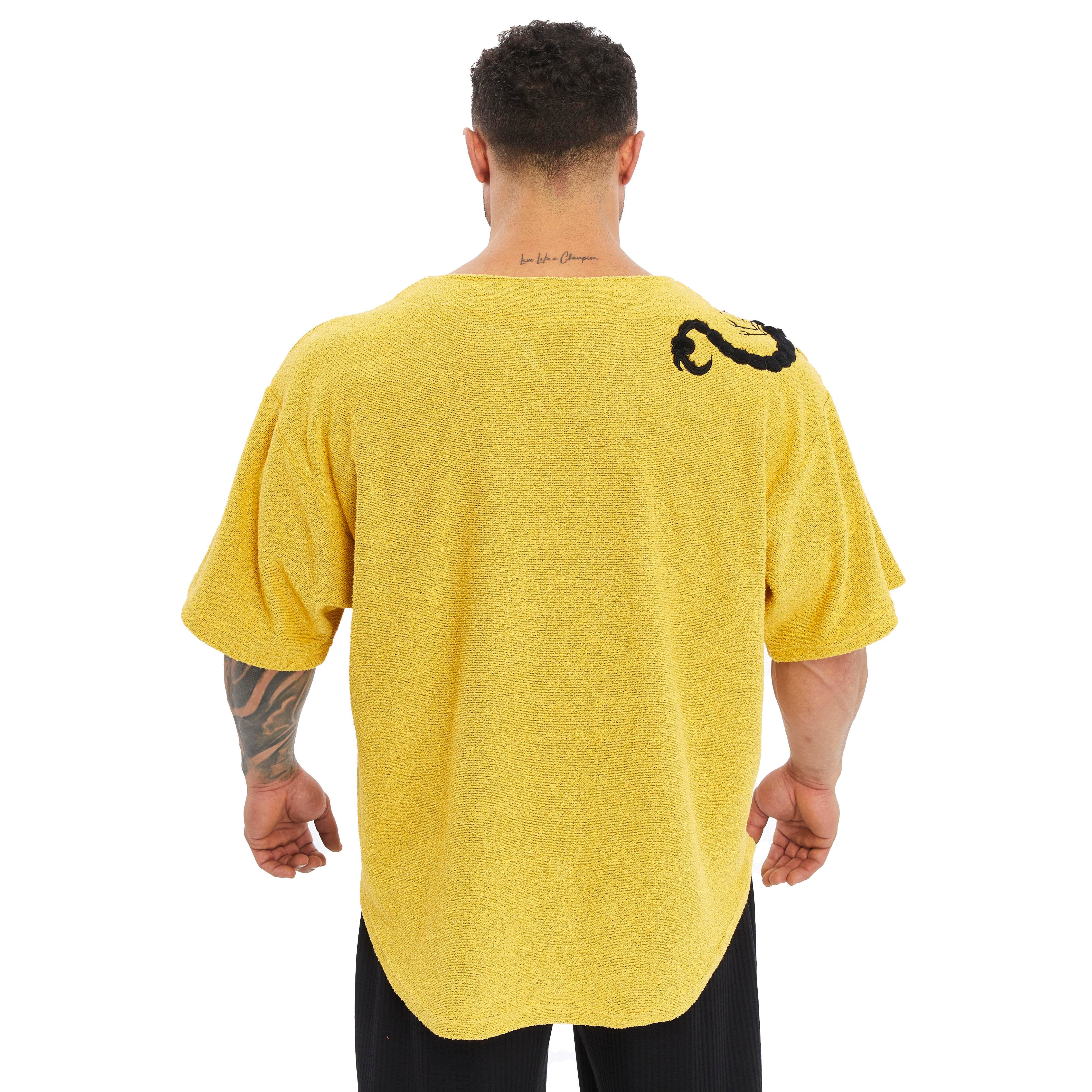 Men's Oversize Towel Textured Rag Top T-shirt