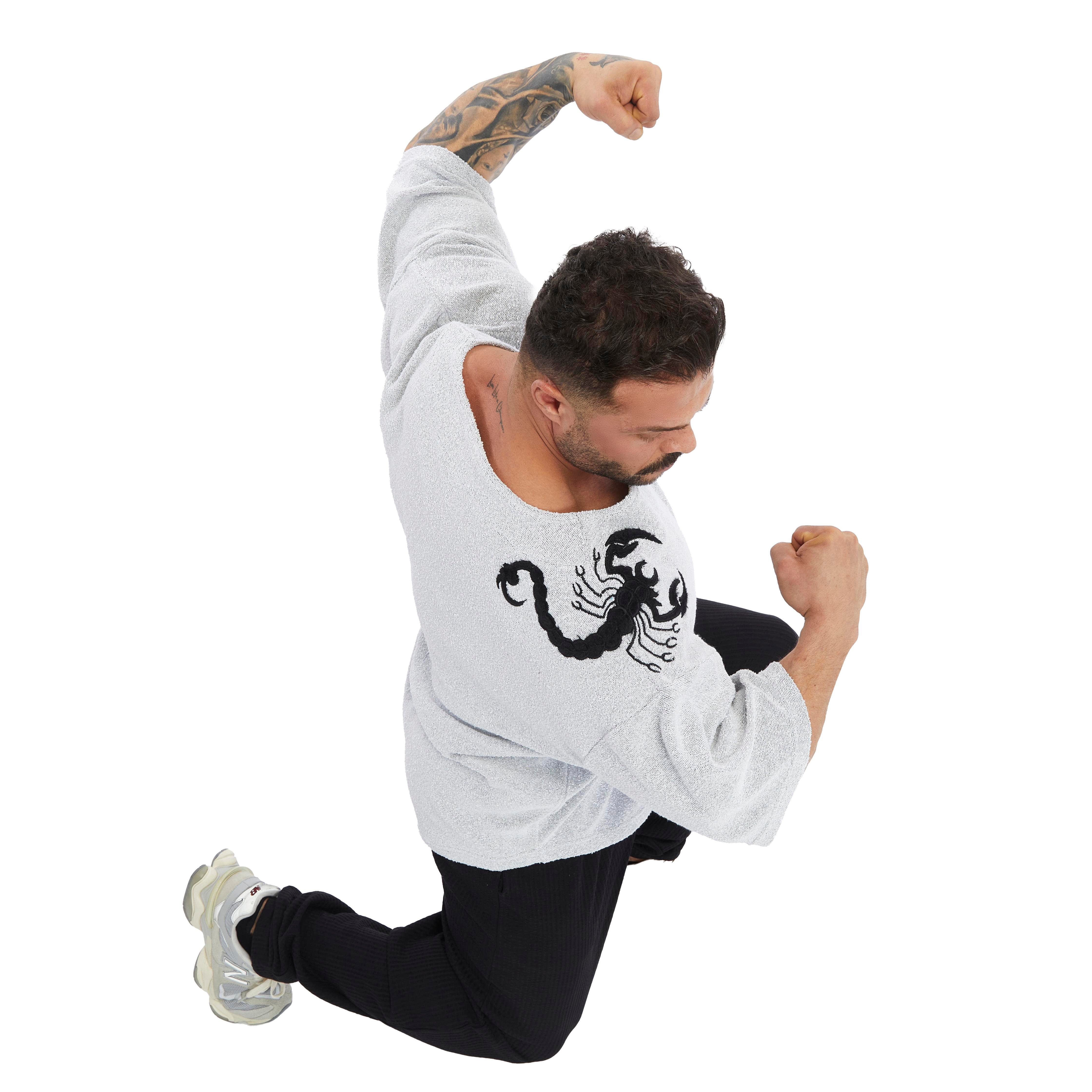 Men's Oversize Towel Textured Rag Top T-shirt