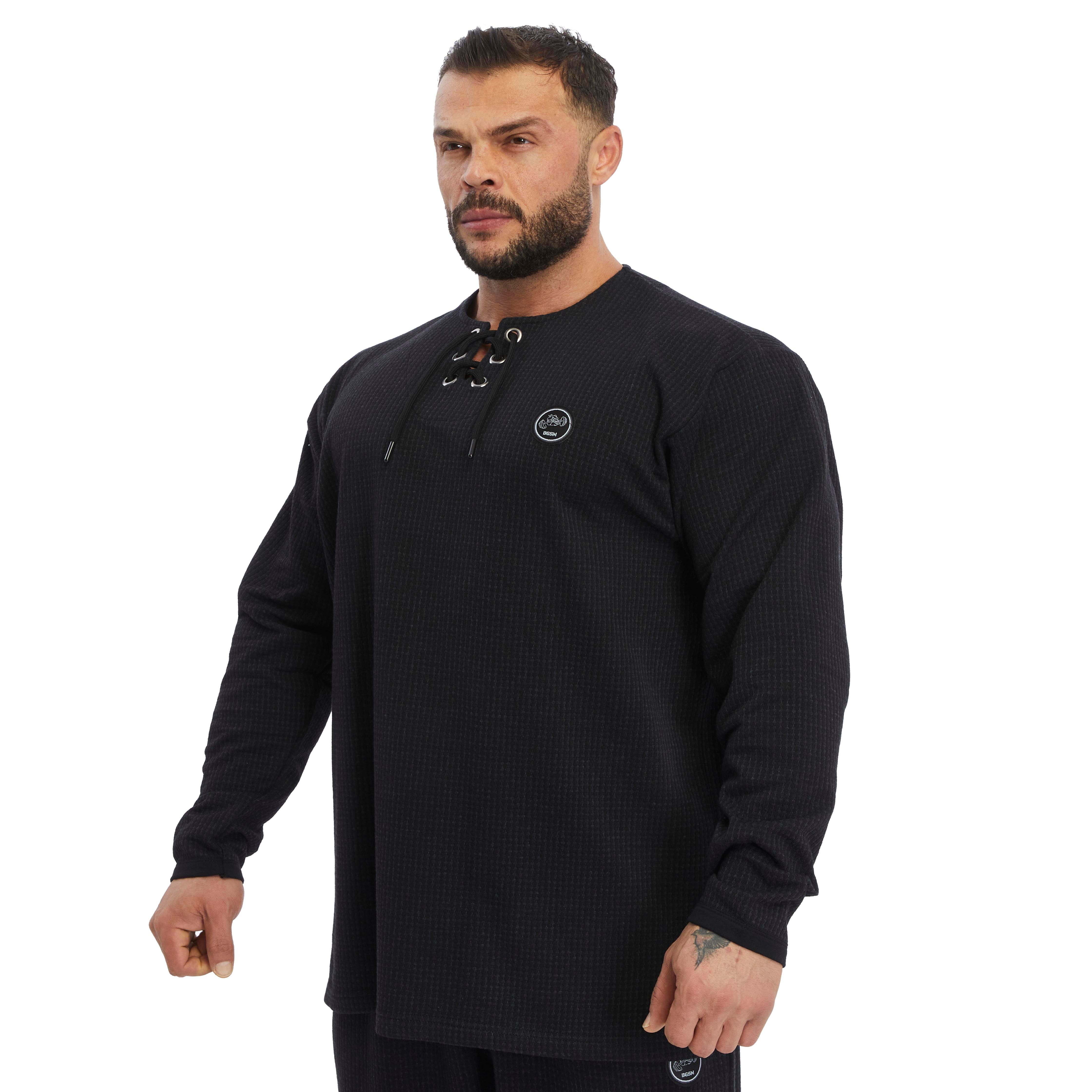 Men's Oversize Winter Lace Up Sweatshirt