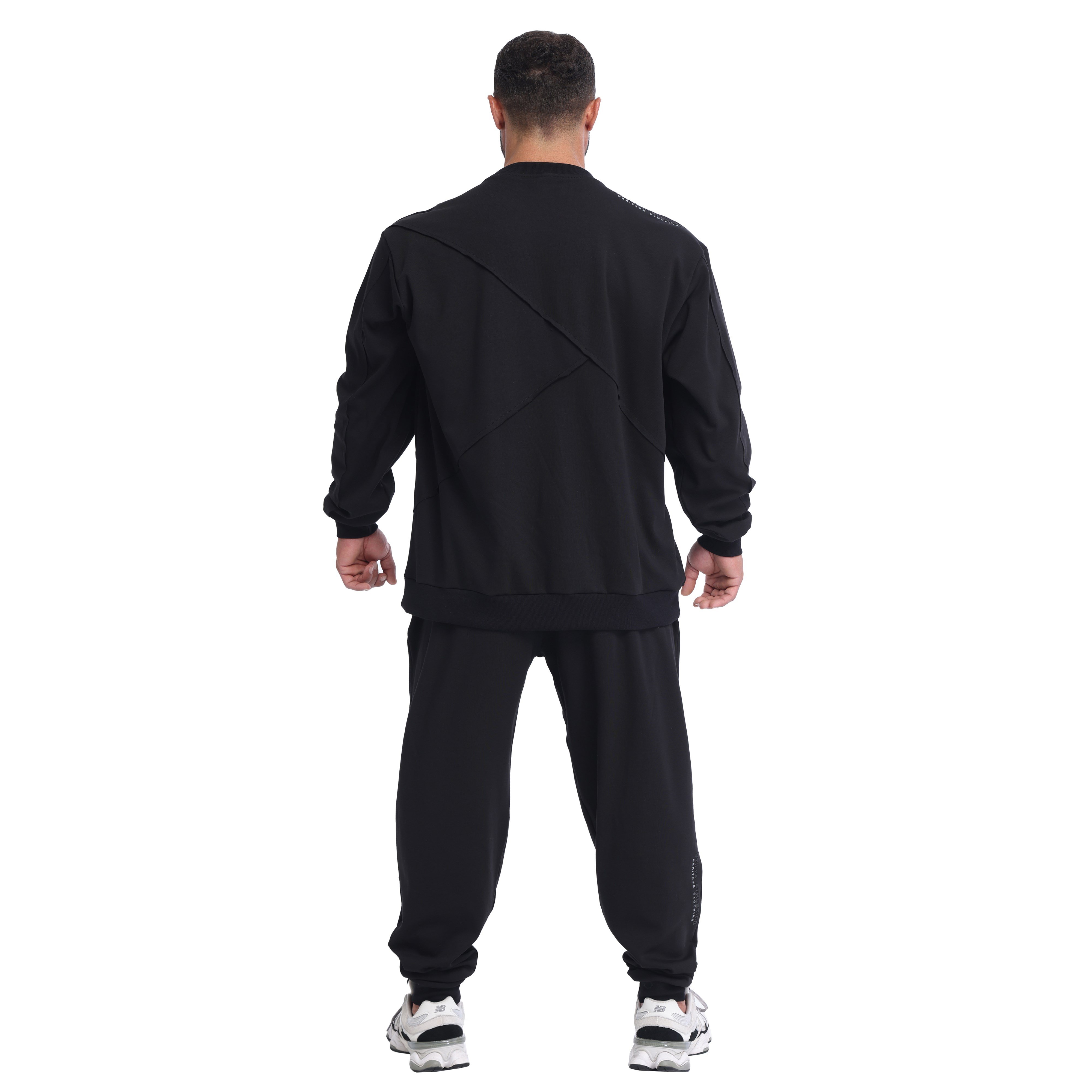 Men's Oversized Cotton Batwing-Sleeve Sweatshirt