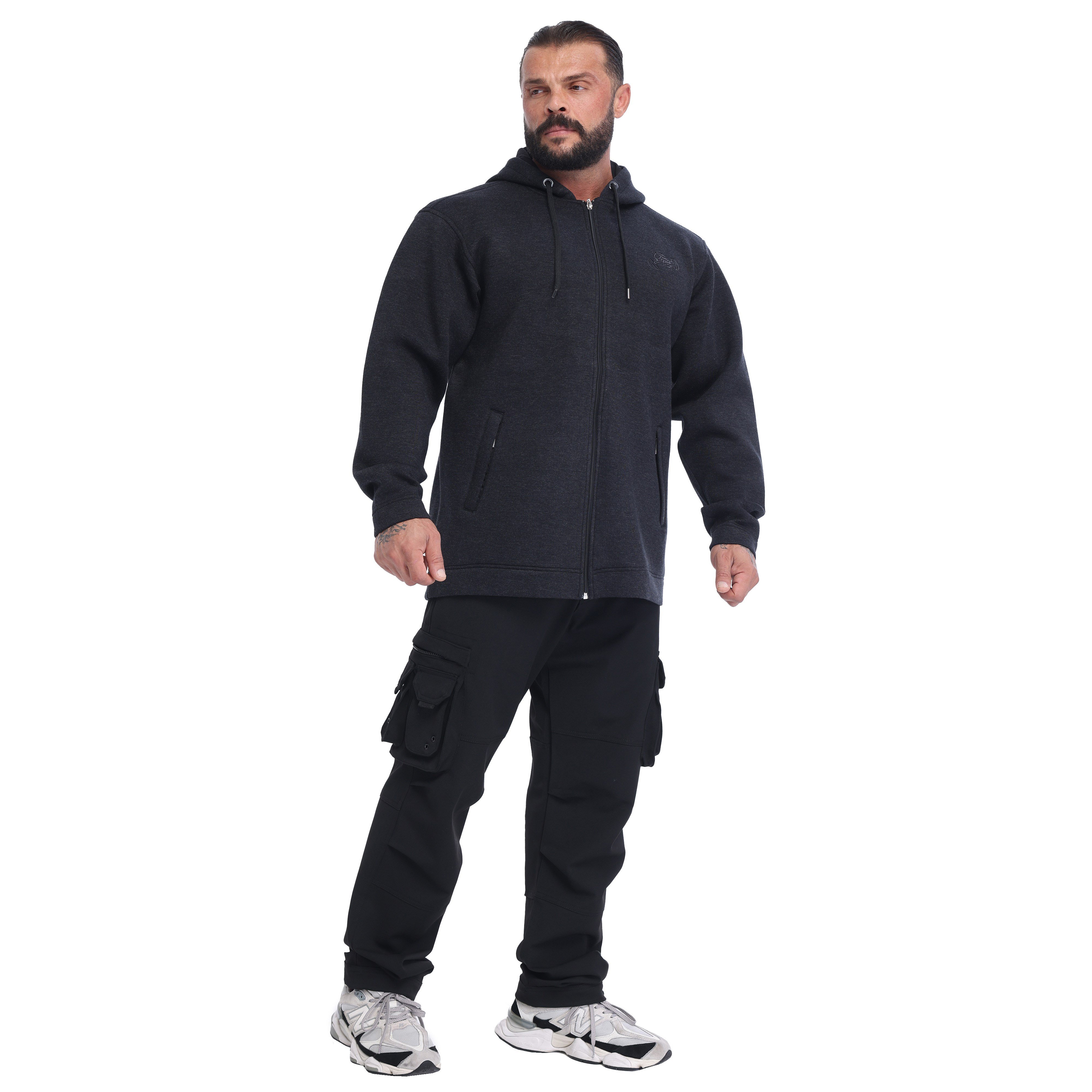Men's Oversized Hooded Scuba Fabric Sports Jacket