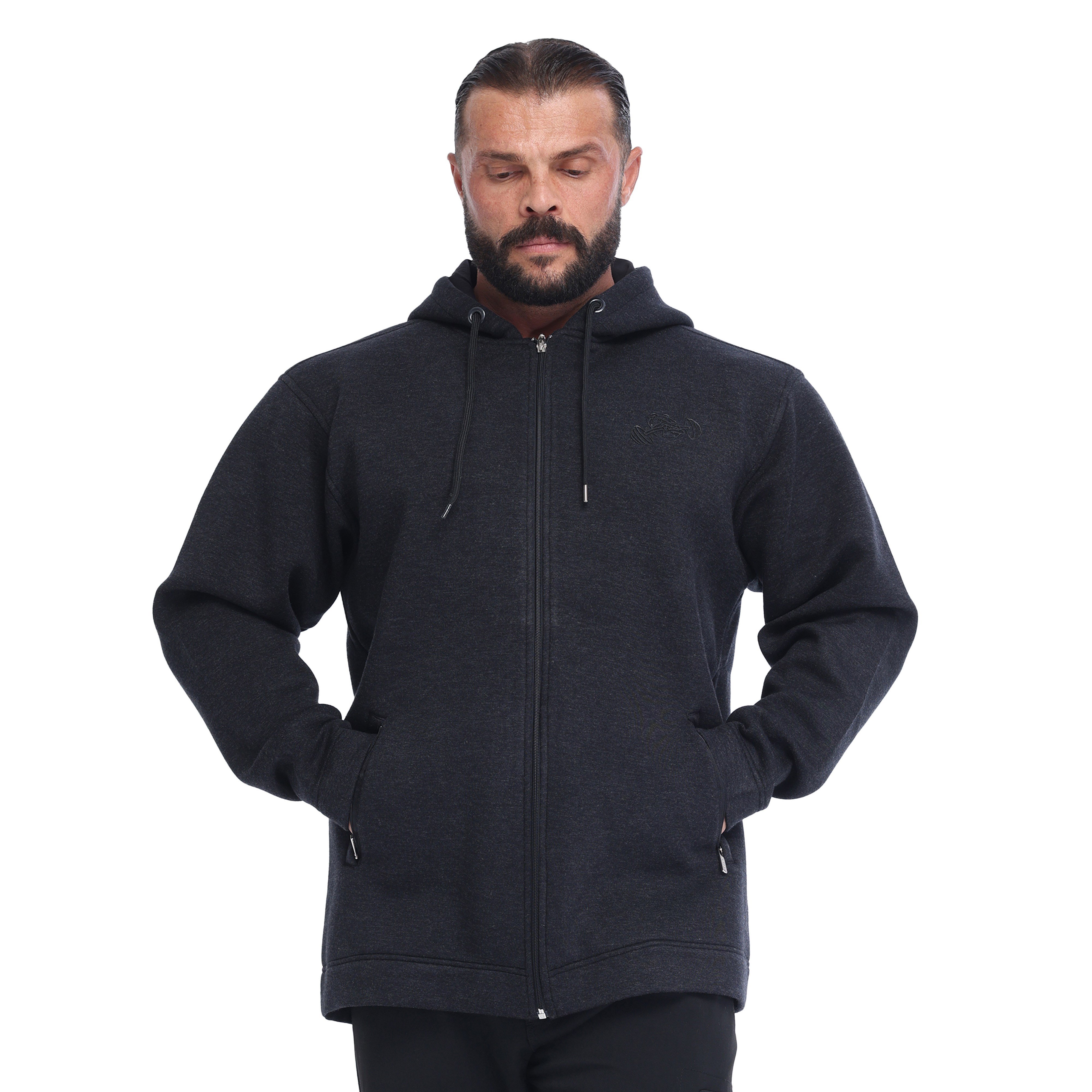 Men's Oversized Hooded Scuba Fabric Sports Jacket