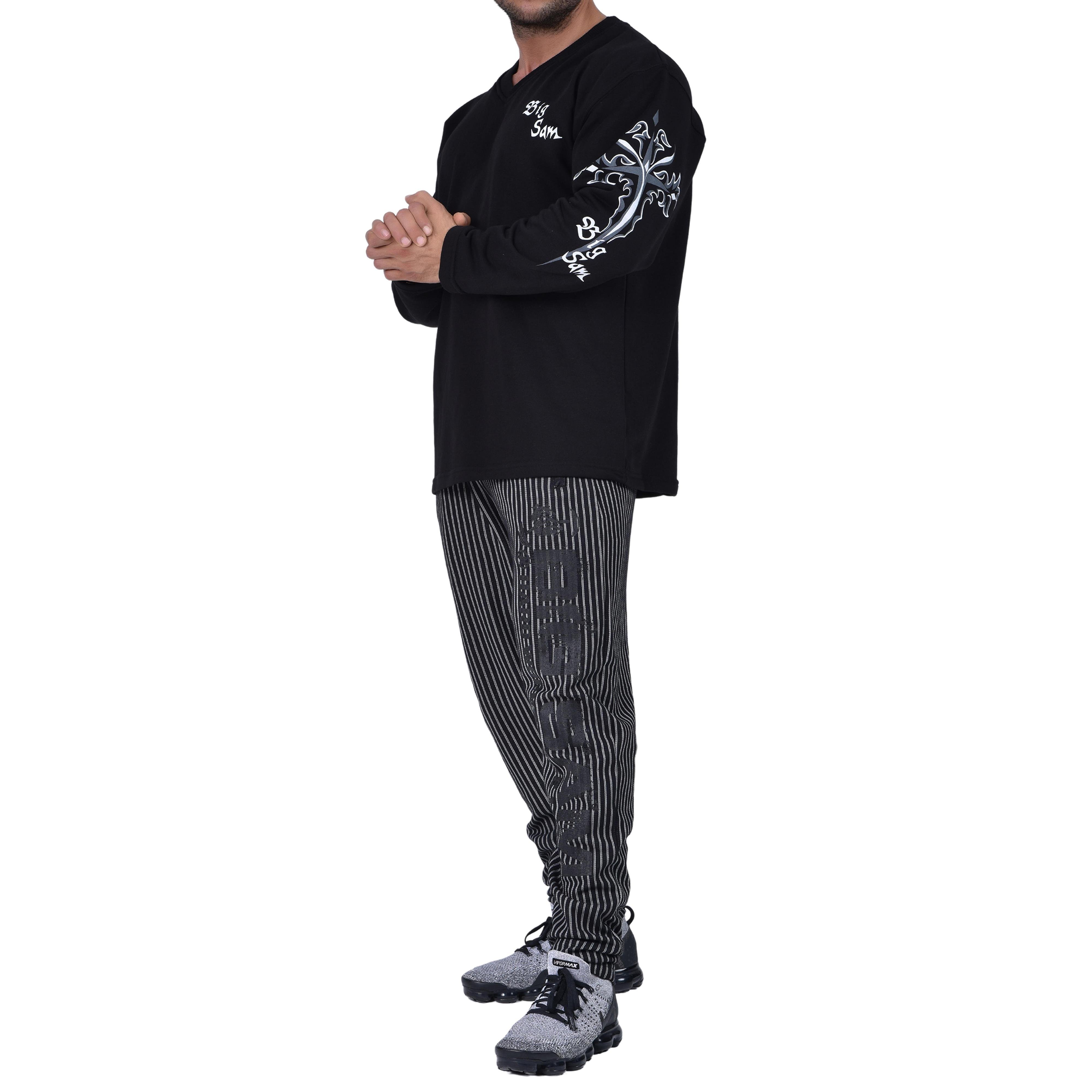 Men's Oversized Patterned Sweatshirt
