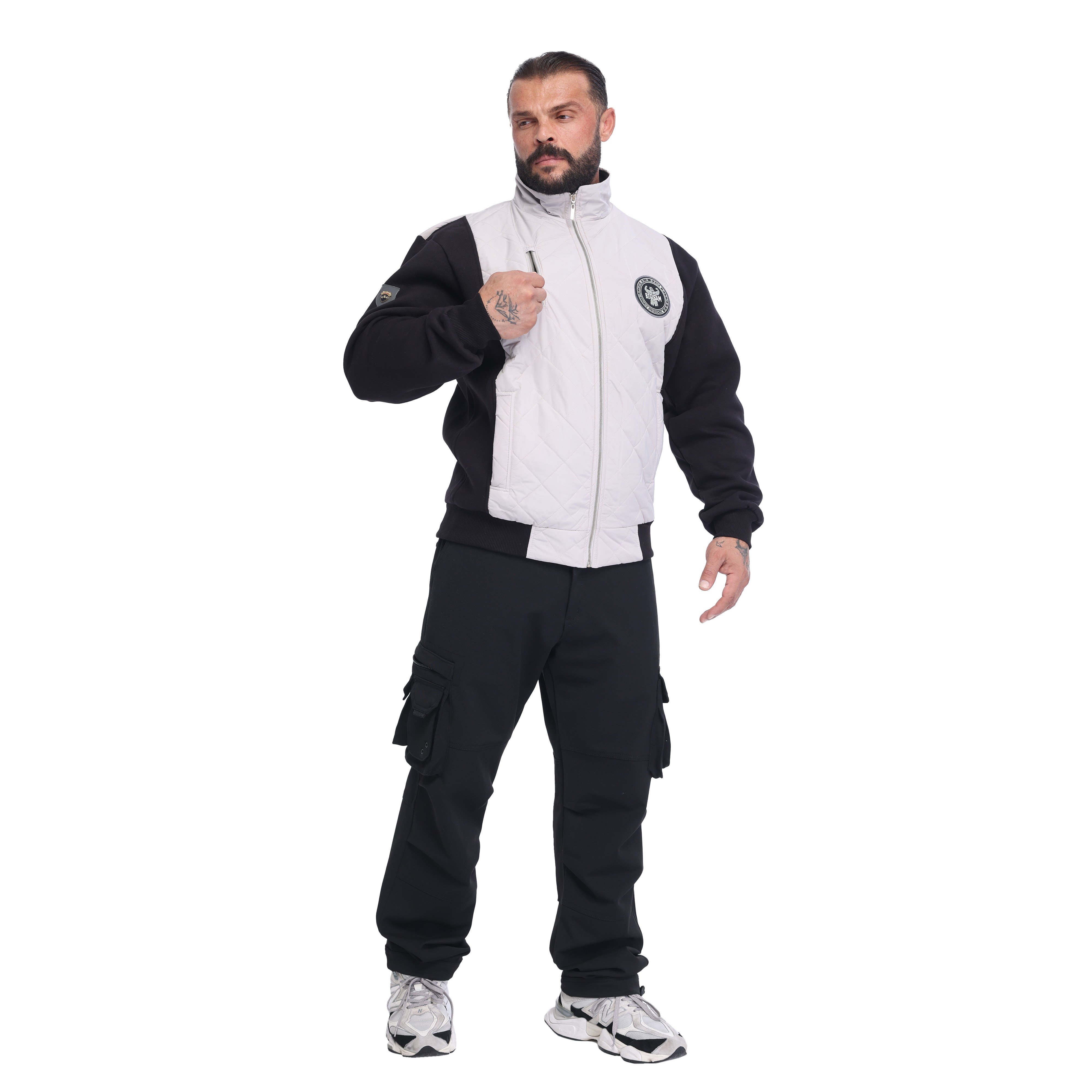 Men's Relaxed-Fit Quilted Full-Zip Athletic Jacket Big Sam 3594