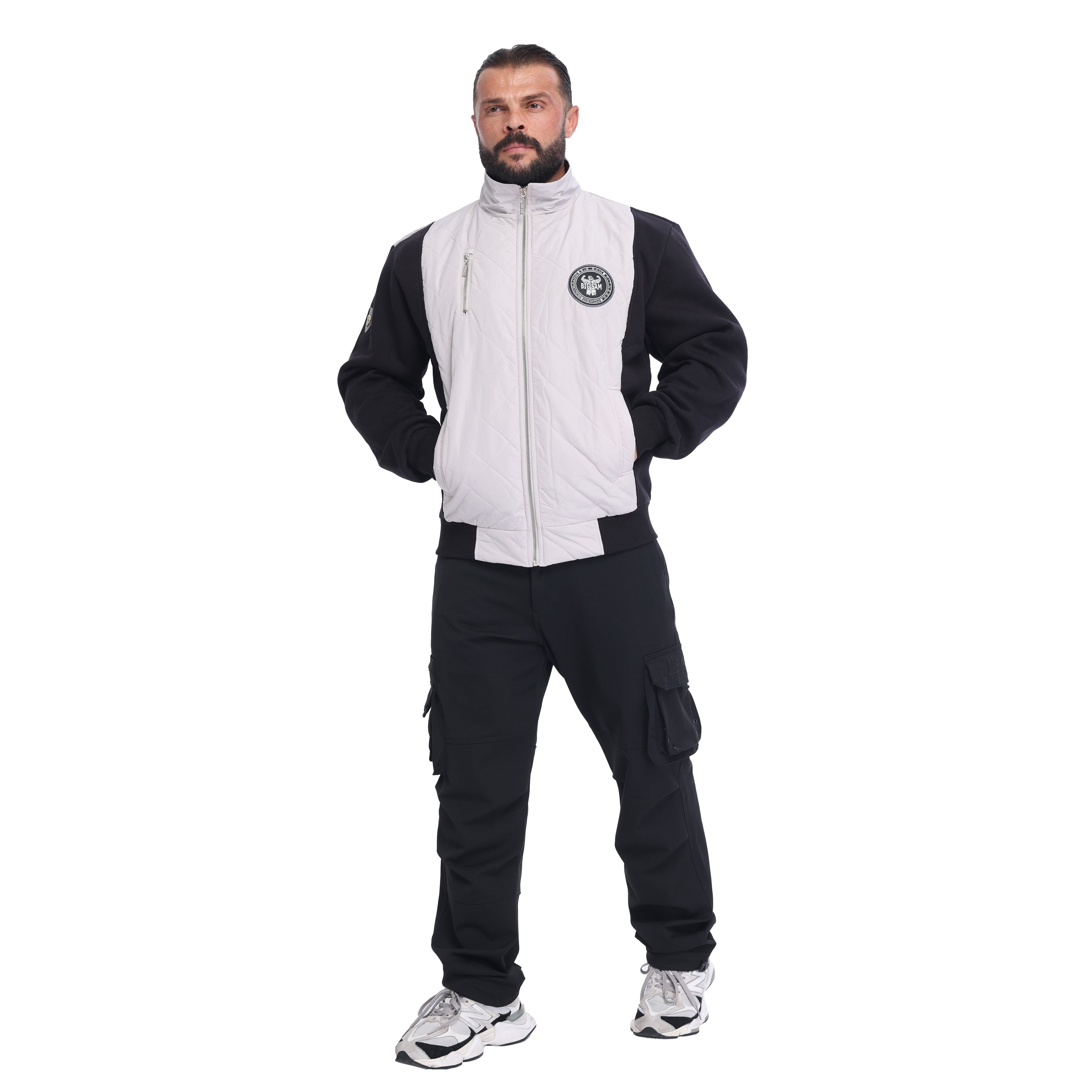 Men's Relaxed-Fit Quilted Full-Zip Athletic Jacket Big Sam 3594