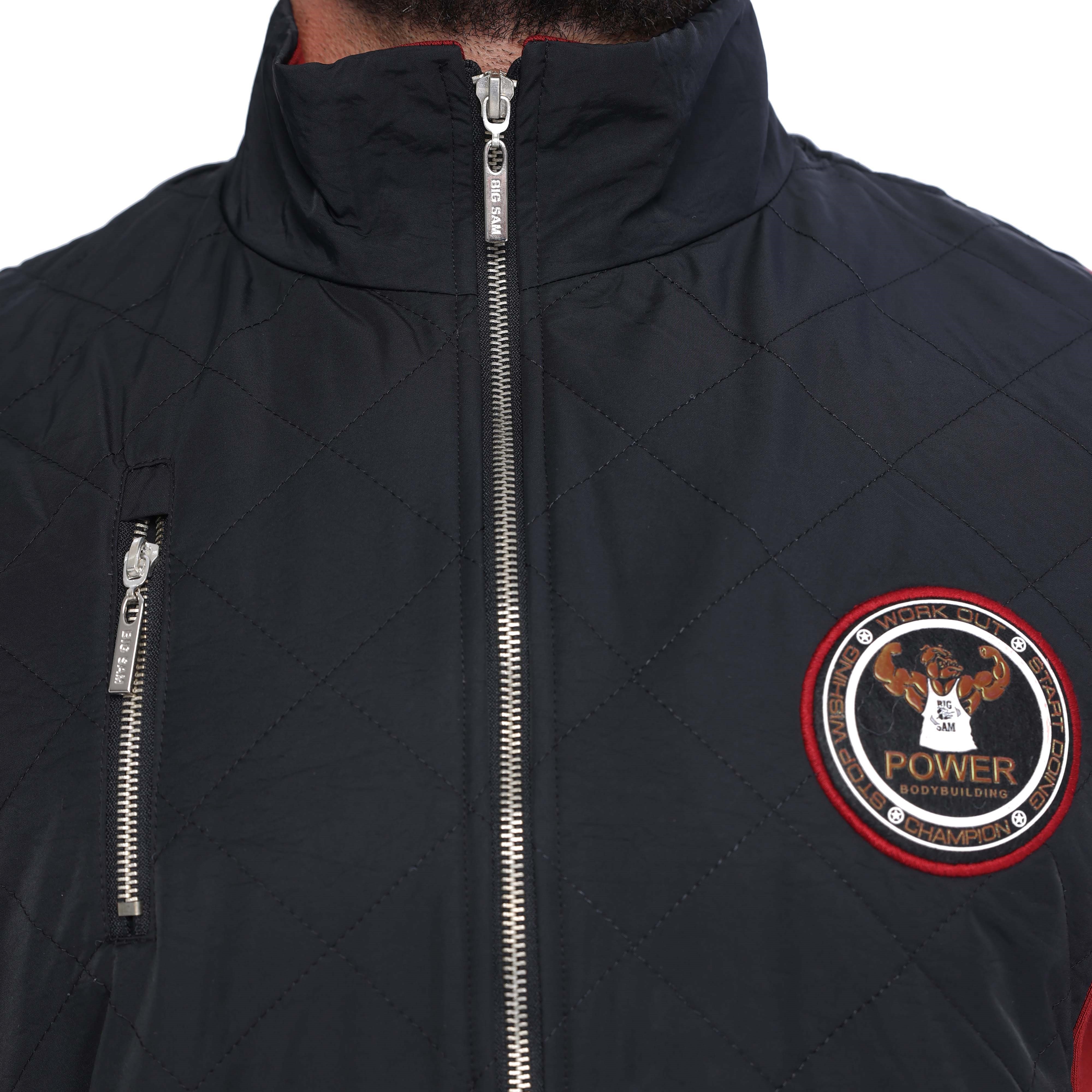 Men's Relaxed-Fit Quilted Full-Zip Athletic Jacket Big Sam 3596