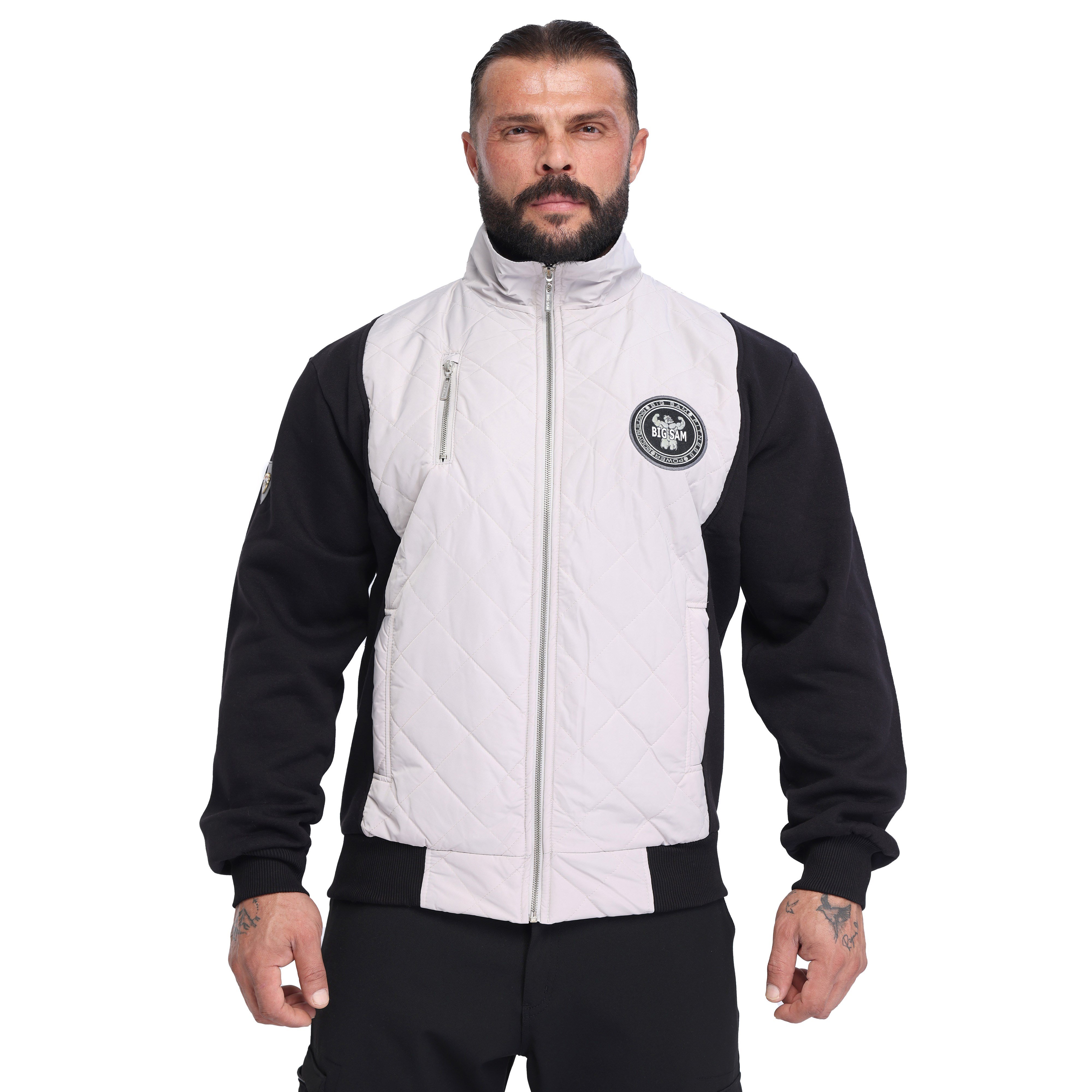 Men's Relaxed-Fit Quilted Full-Zip Athletic Jacket Big Sam 3594