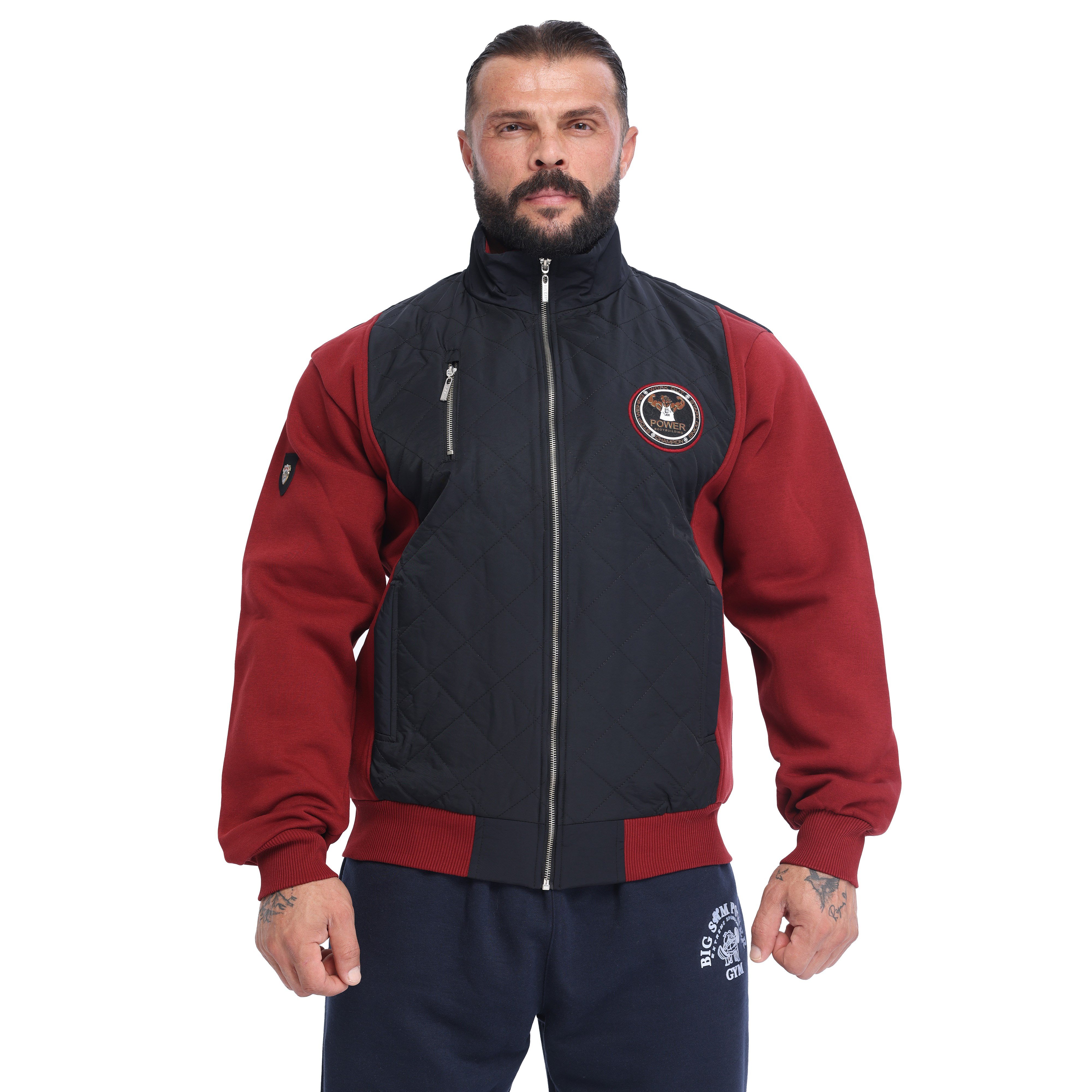 Men's Relaxed-Fit Quilted Full-Zip Athletic Jacket Big Sam 3596