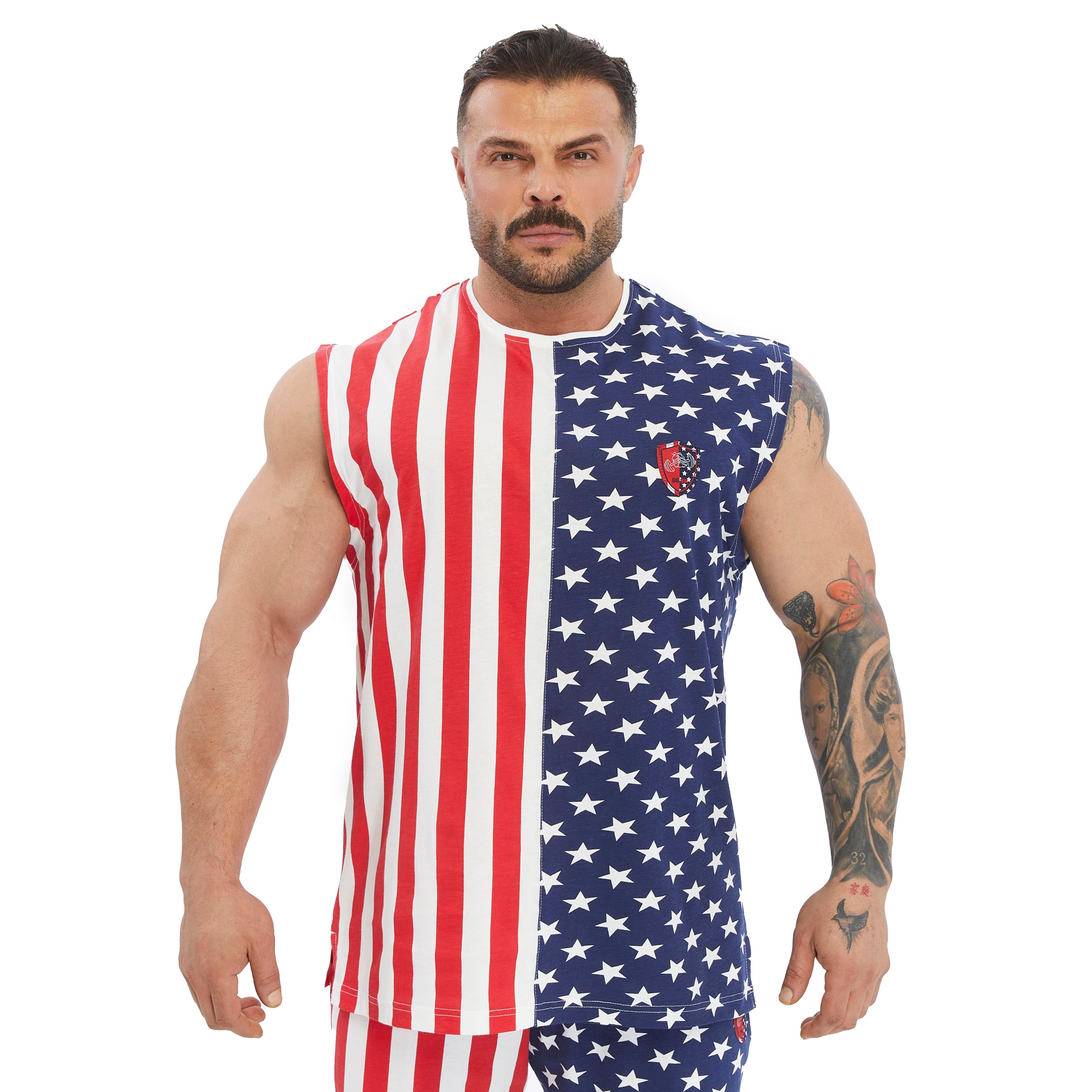 Men's Sleeveless T-shirt Cotton Gym Tank Top