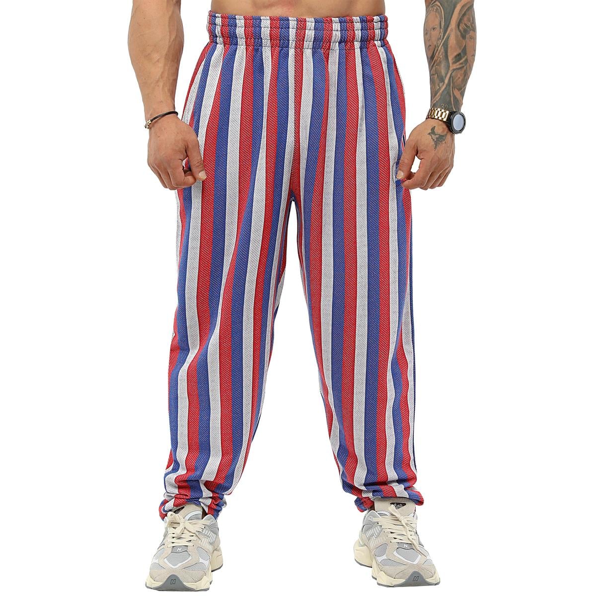 Men's Striped Loose Fit Russian Flag Sweatpants