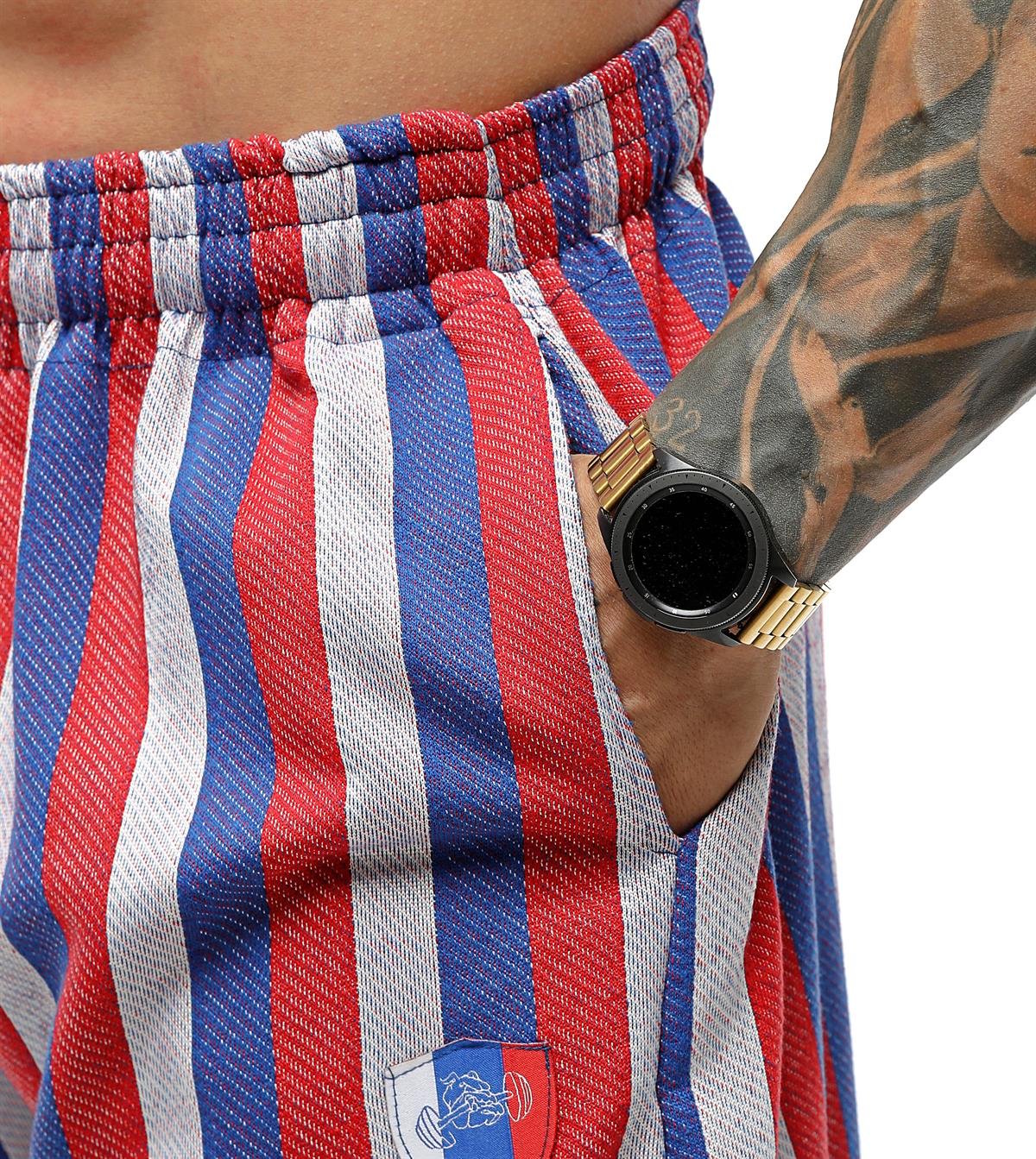 Men's Striped Loose Fit Russian Flag Sweatpants