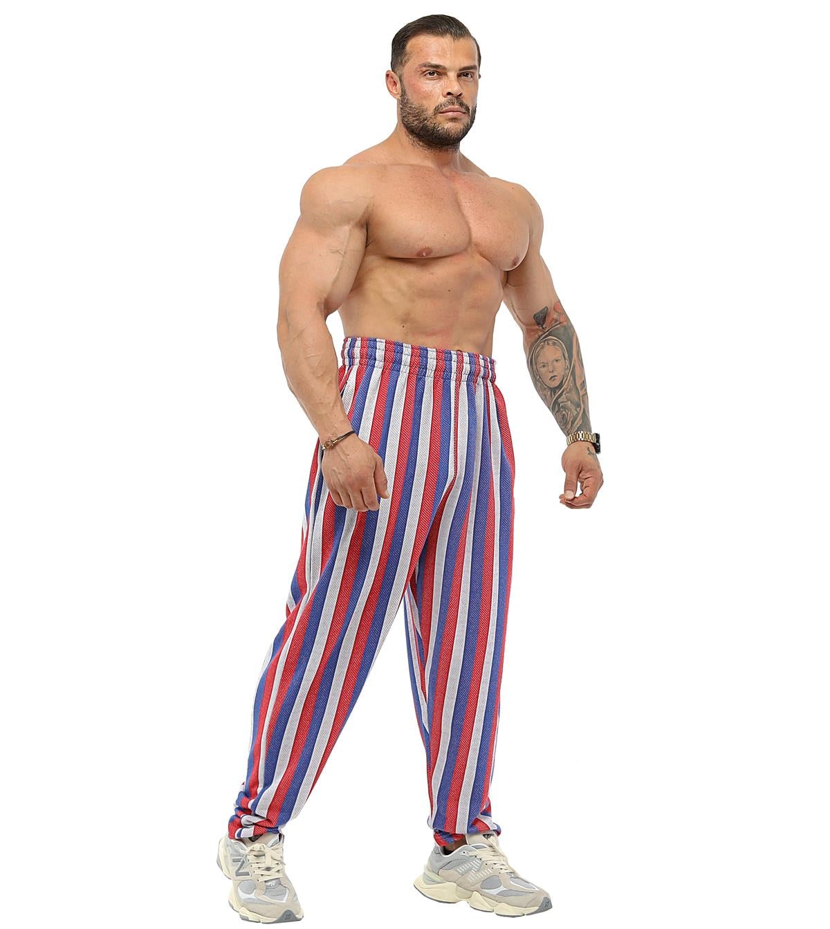 Men's Striped Loose Fit Russian Flag Sweatpants
