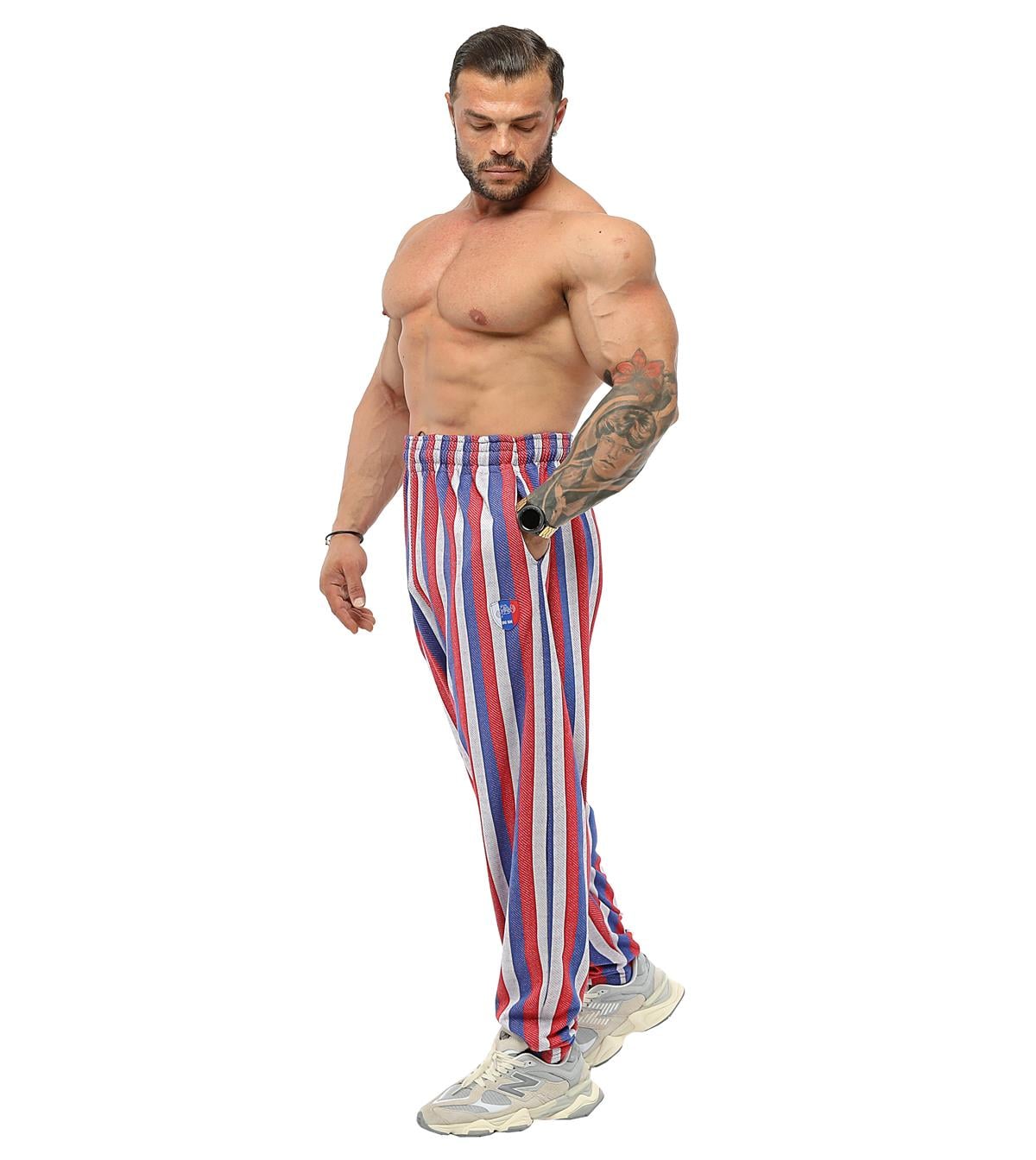 Men's Striped Loose Fit Russian Flag Sweatpants